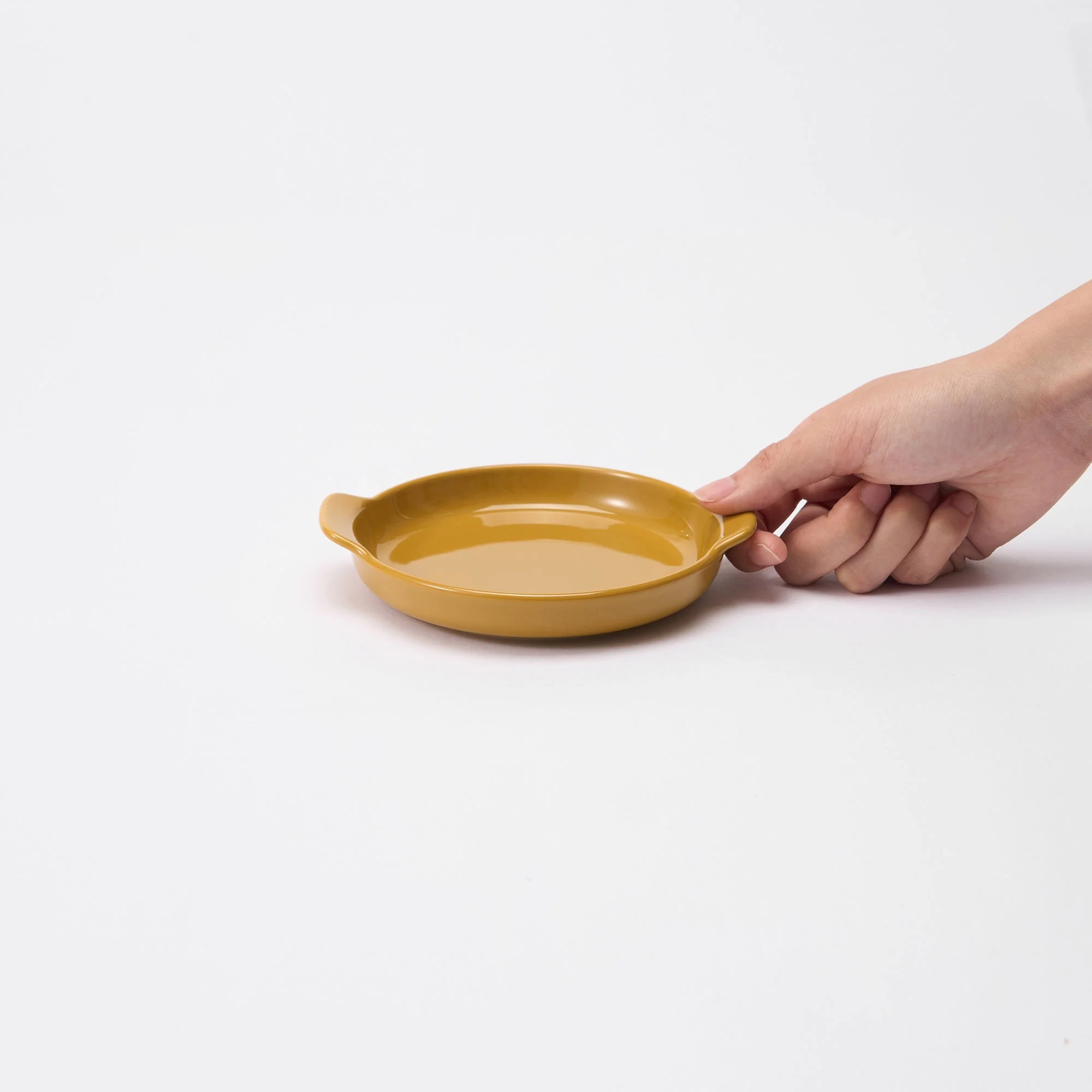 Stoneware Plate (Dia. 5") - Mustard Yellow - Image 2
