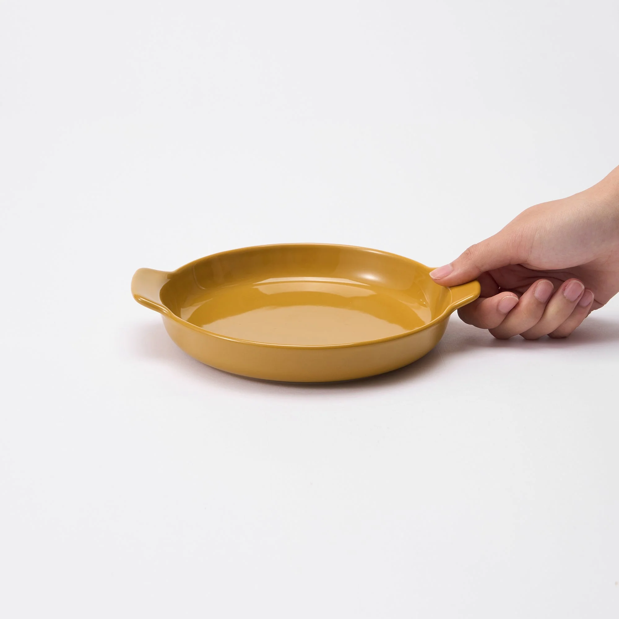 Stoneware Plate (Dia. 6.7") - Mustard Yellow - Image 2