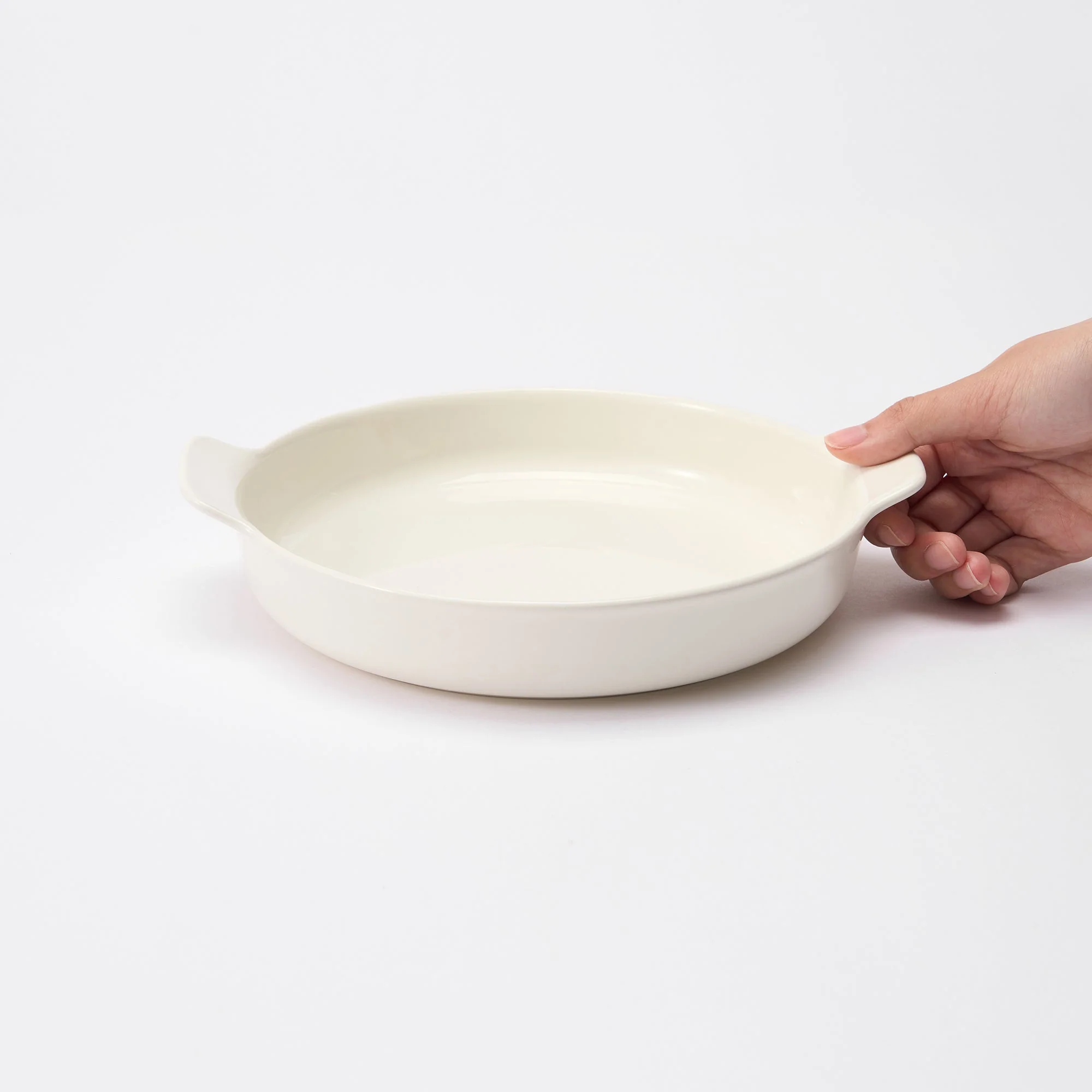 Stoneware Plate (Dia. 8.3") - Off White - Image 2