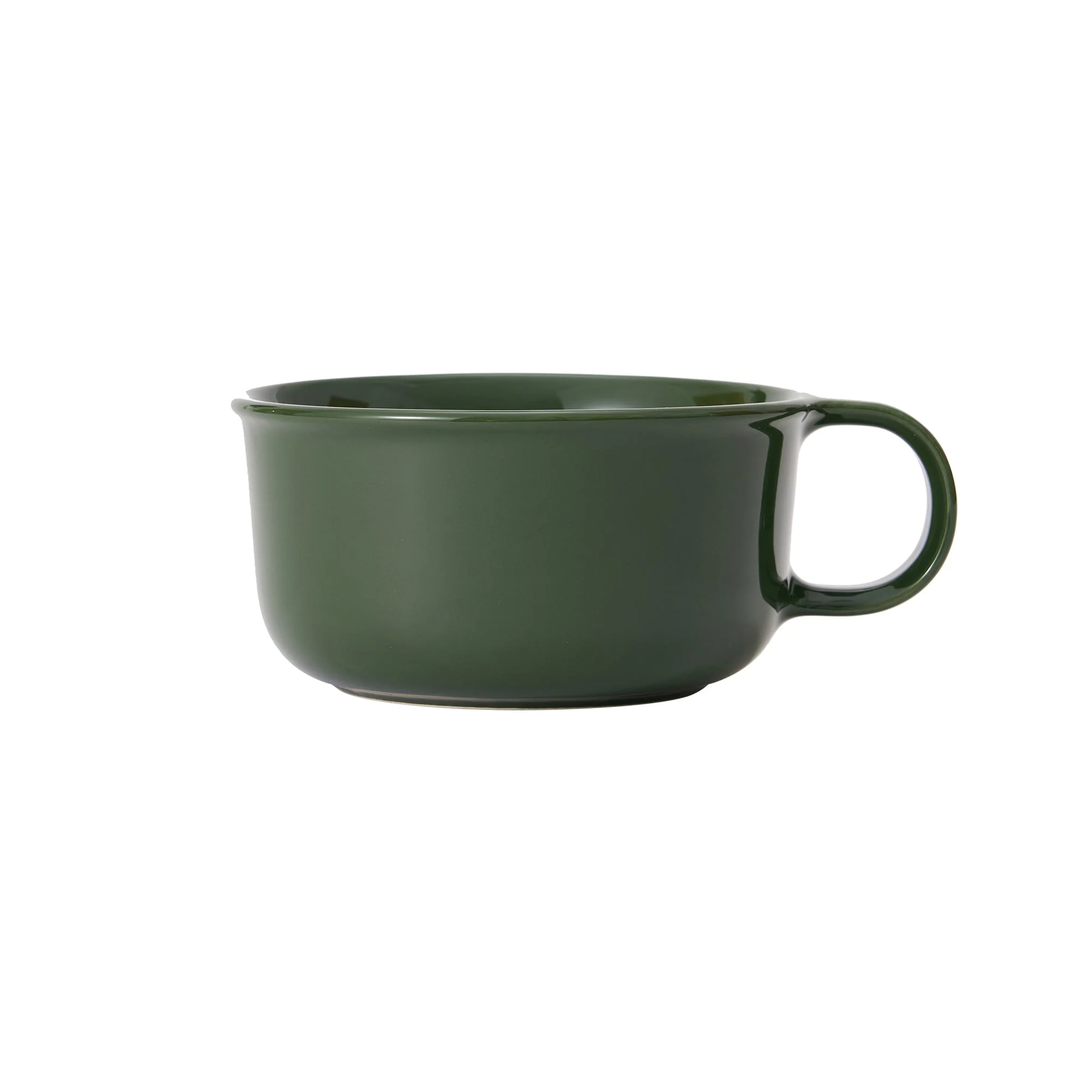 Stoneware Soup Mug Cup - Dark Green