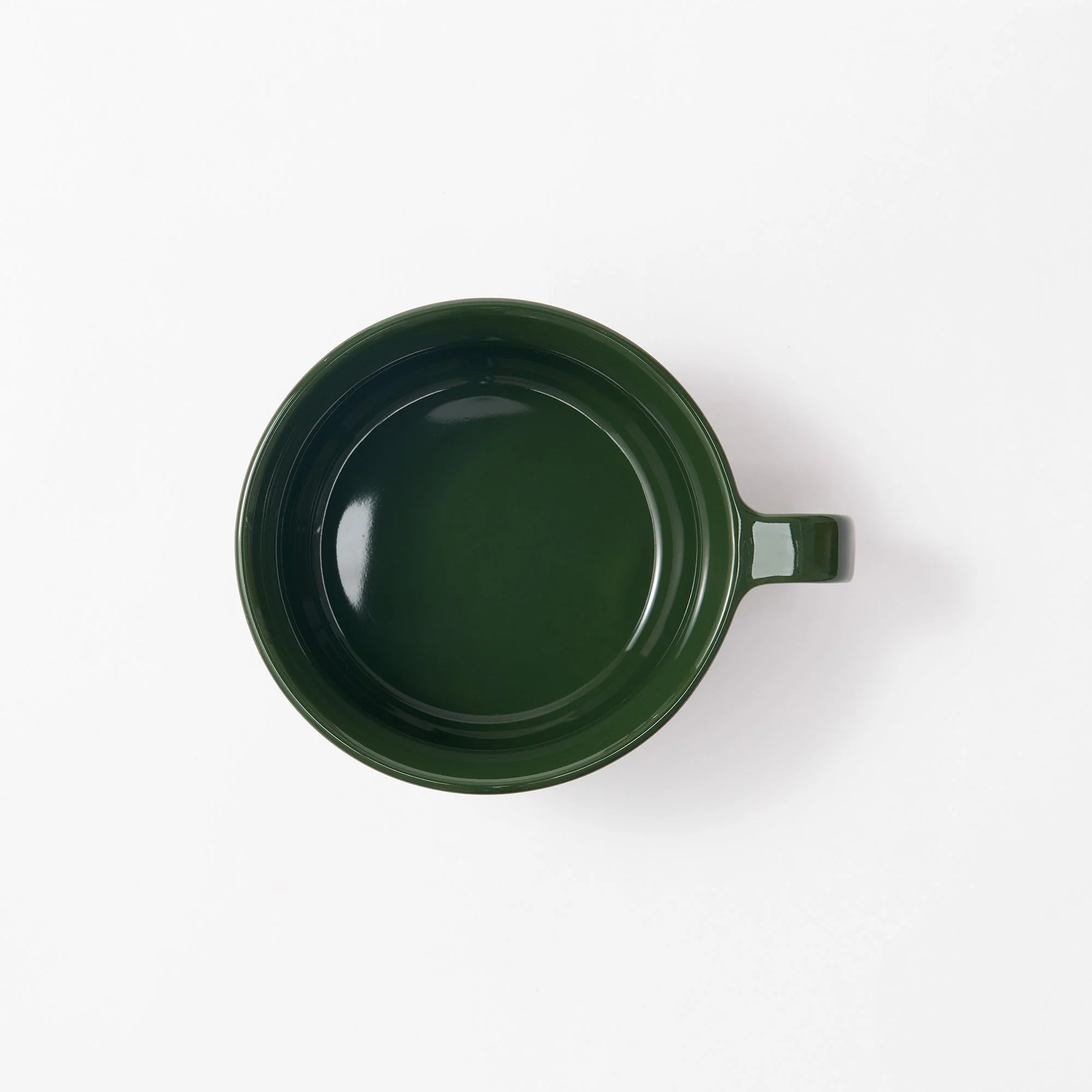 Stoneware Soup Mug Cup - Dark Green - Image 3
