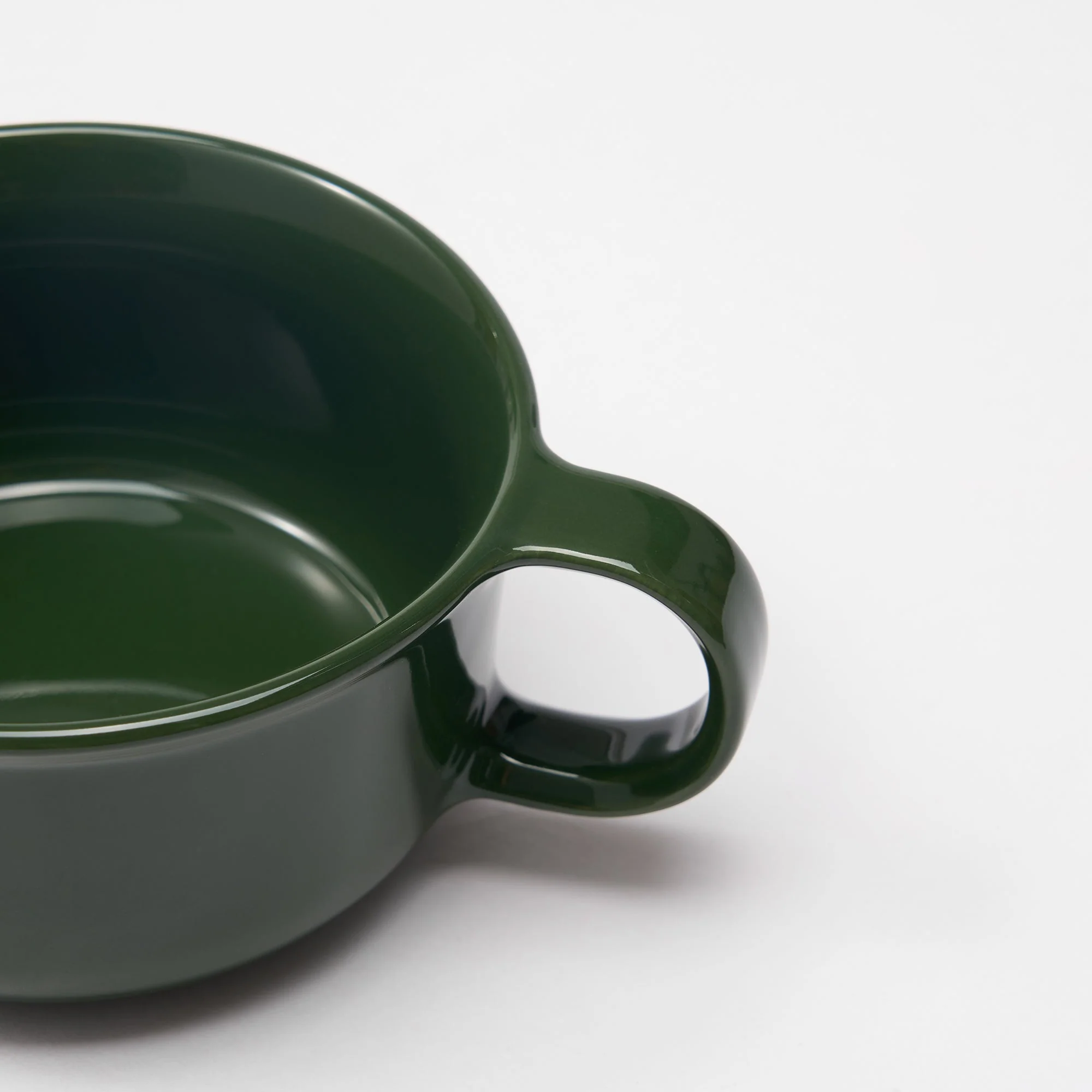 Stoneware Soup Mug Cup - Dark Green - Image 5