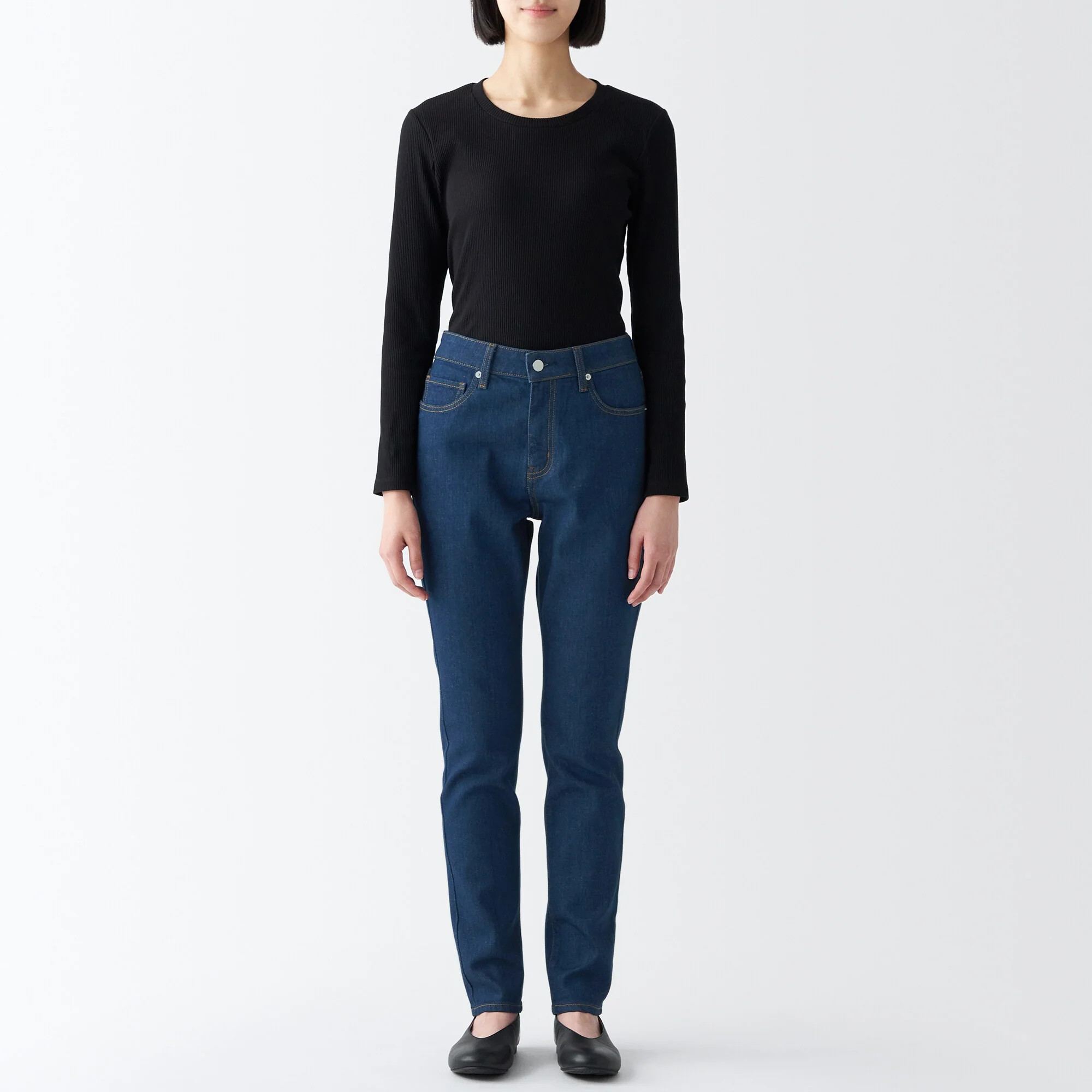 Women's Stretch Denim Slim Pants Blue - Image 4
