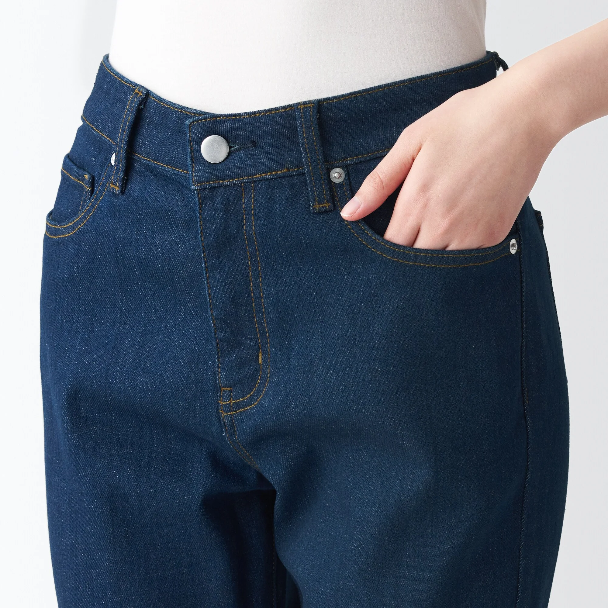 Women's Stretch Denim Slim Pants Blue - Image 7