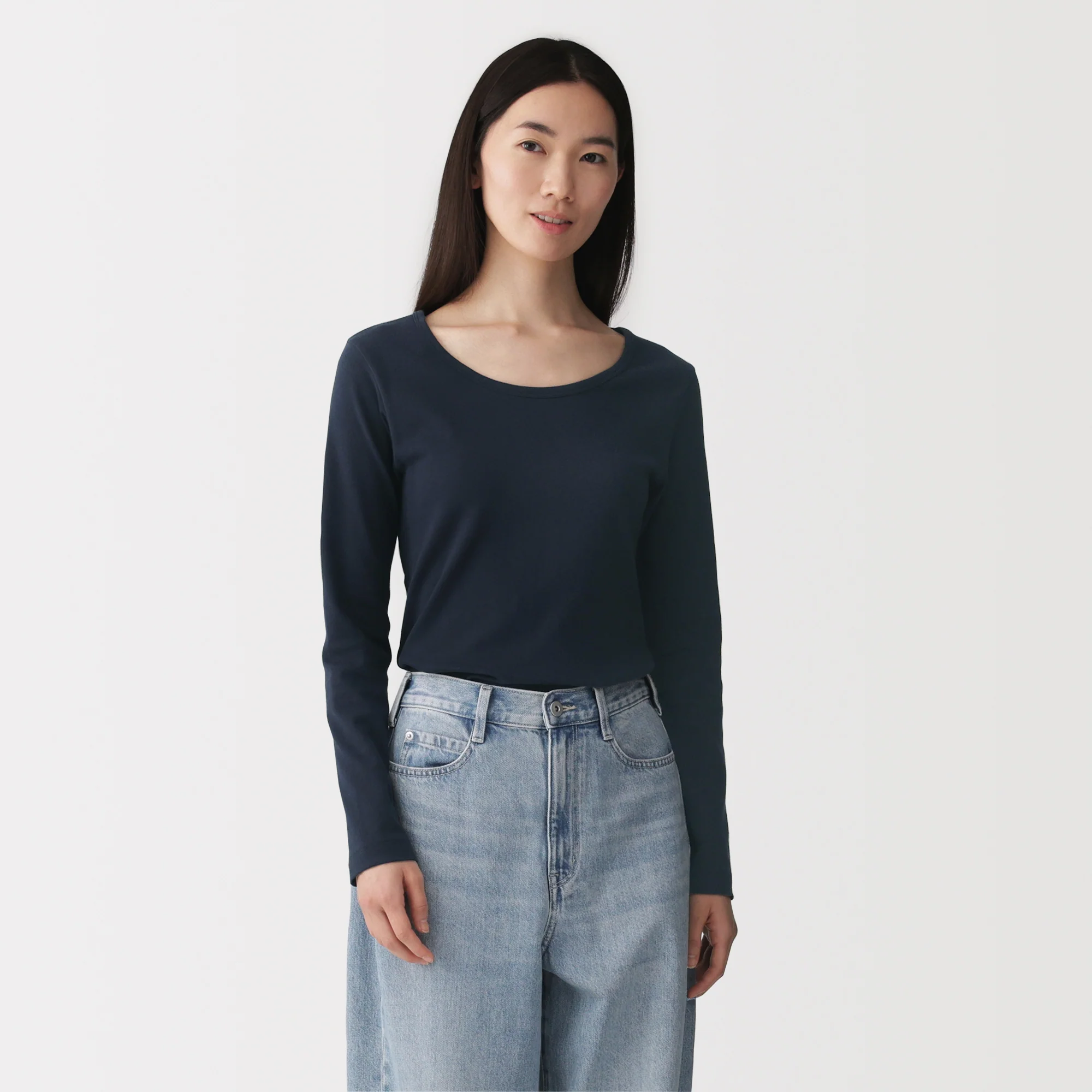 Stretch Rib Crewneck T-Shirt