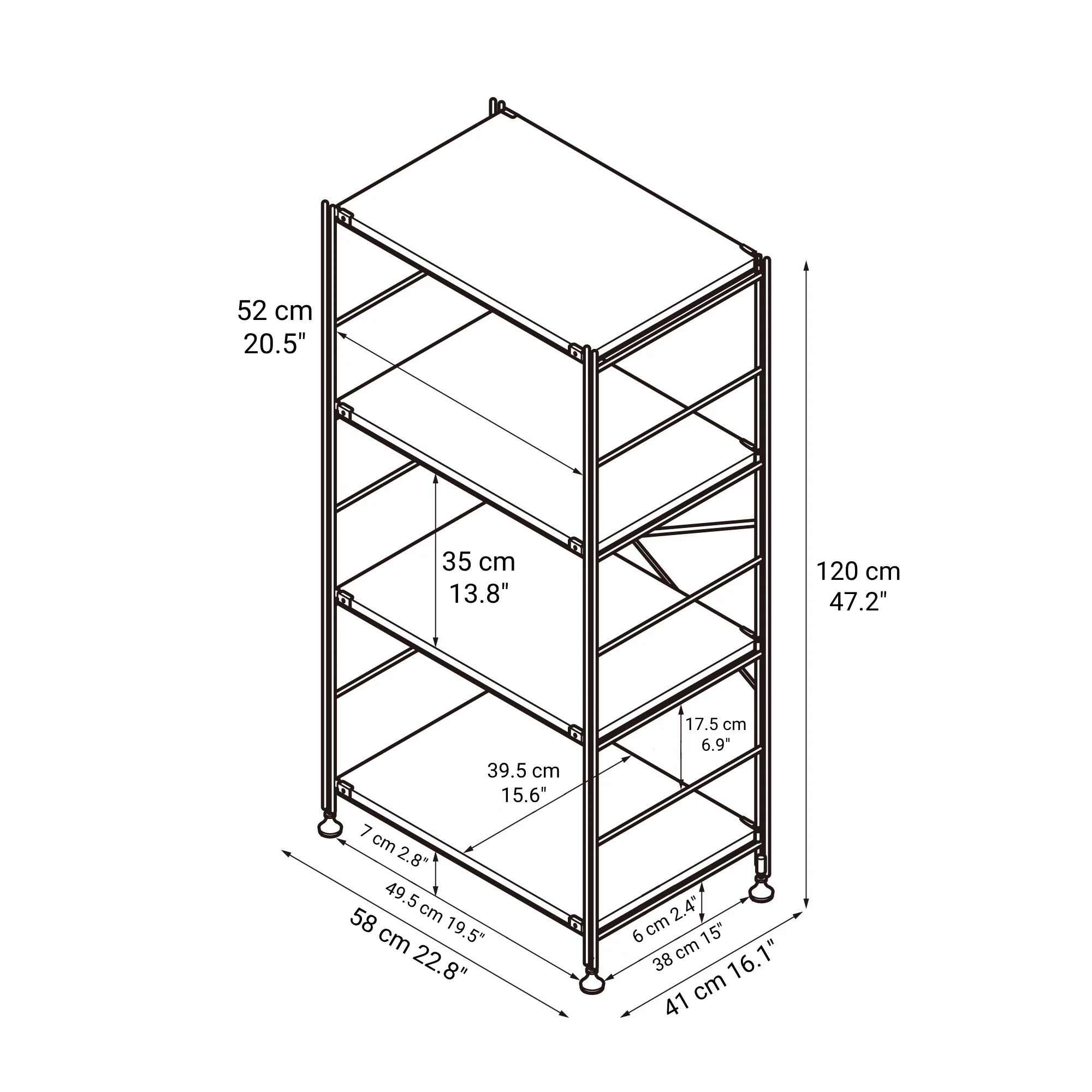 SUS Shelving Unit - Light Gray - Regular - Medium - Image 3