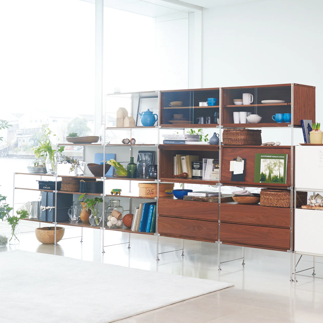 SUS Shelving Unit Additional Shelf - Walnut - Wide (33.1") - Image 3