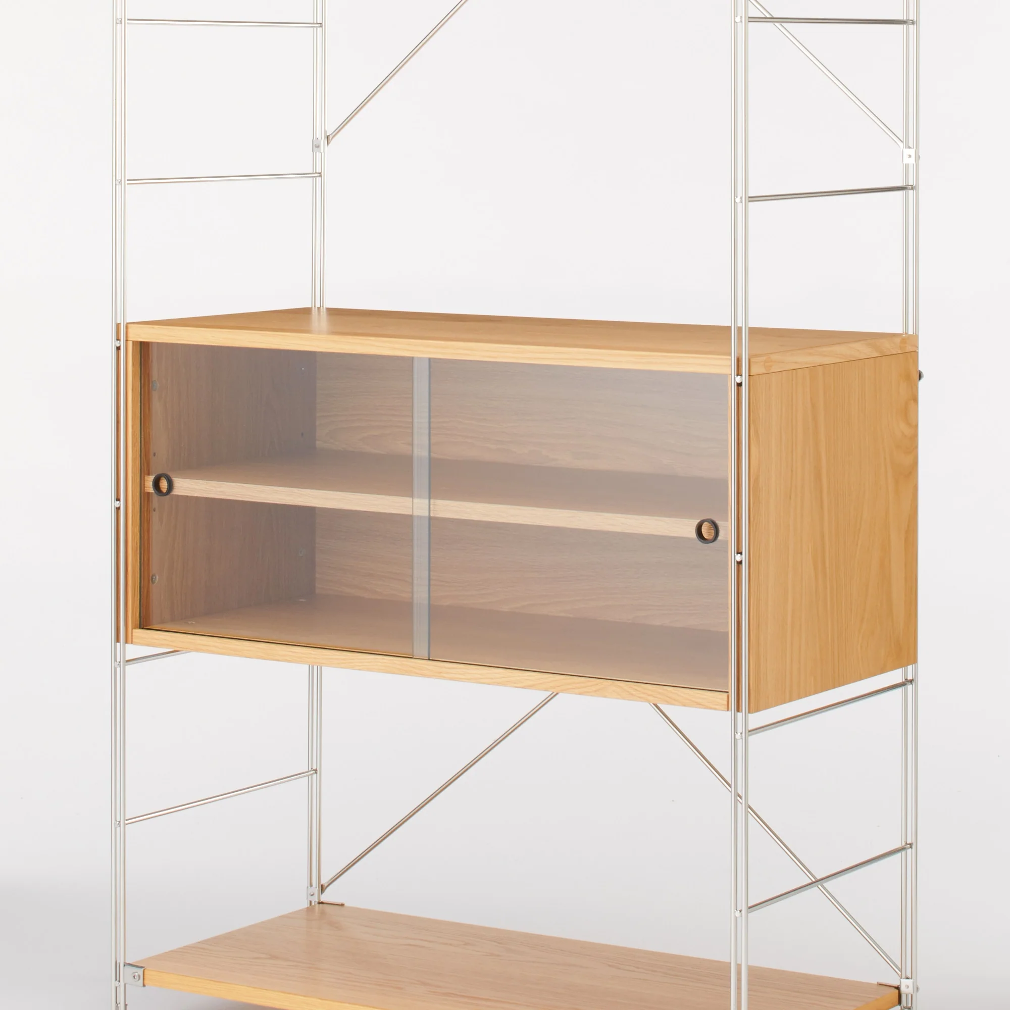 SUS Shelving Unit - Box with Glass Door - Oak - Image 11