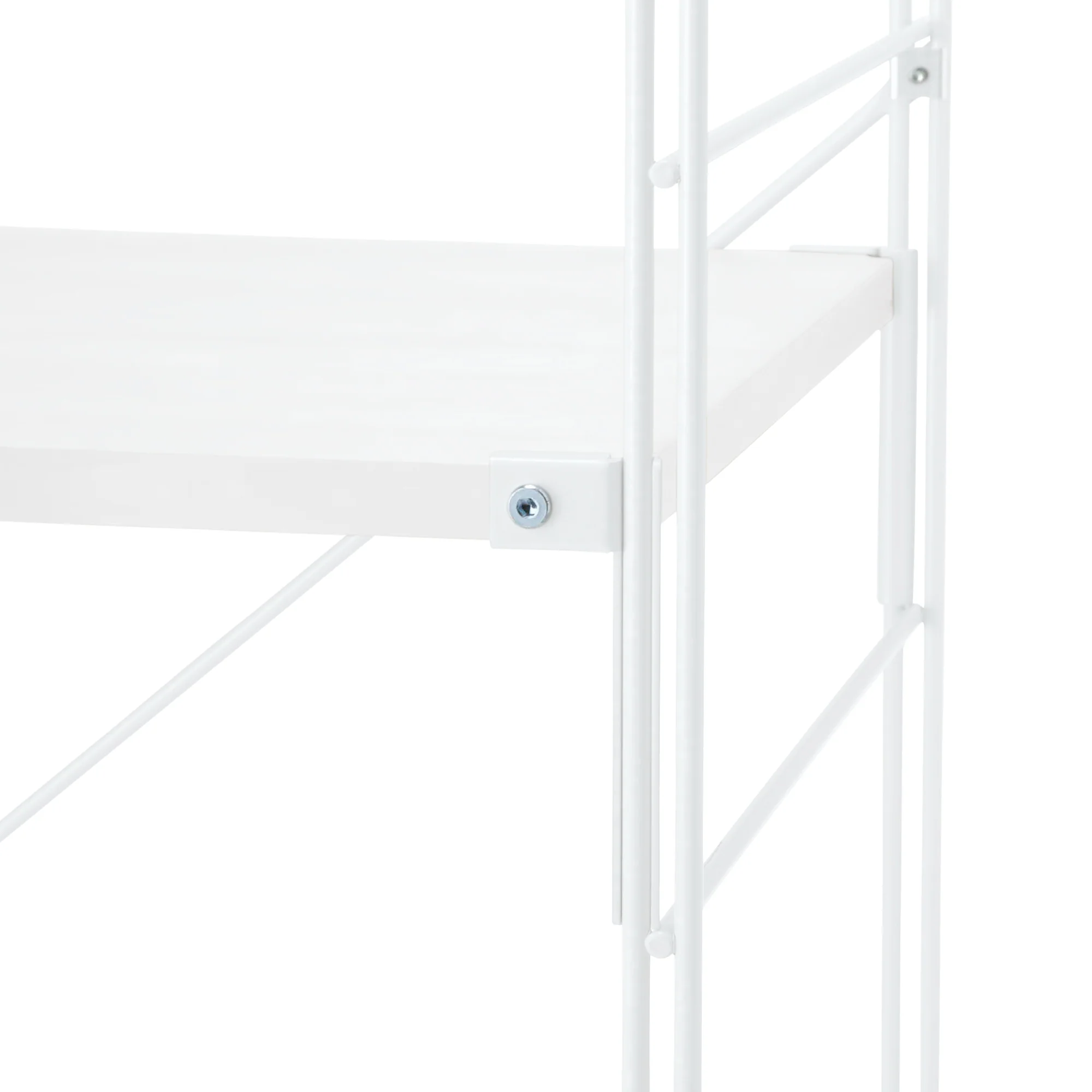SUS Shelving Unit Height Adjustable Bracket - White Gray - Image 2