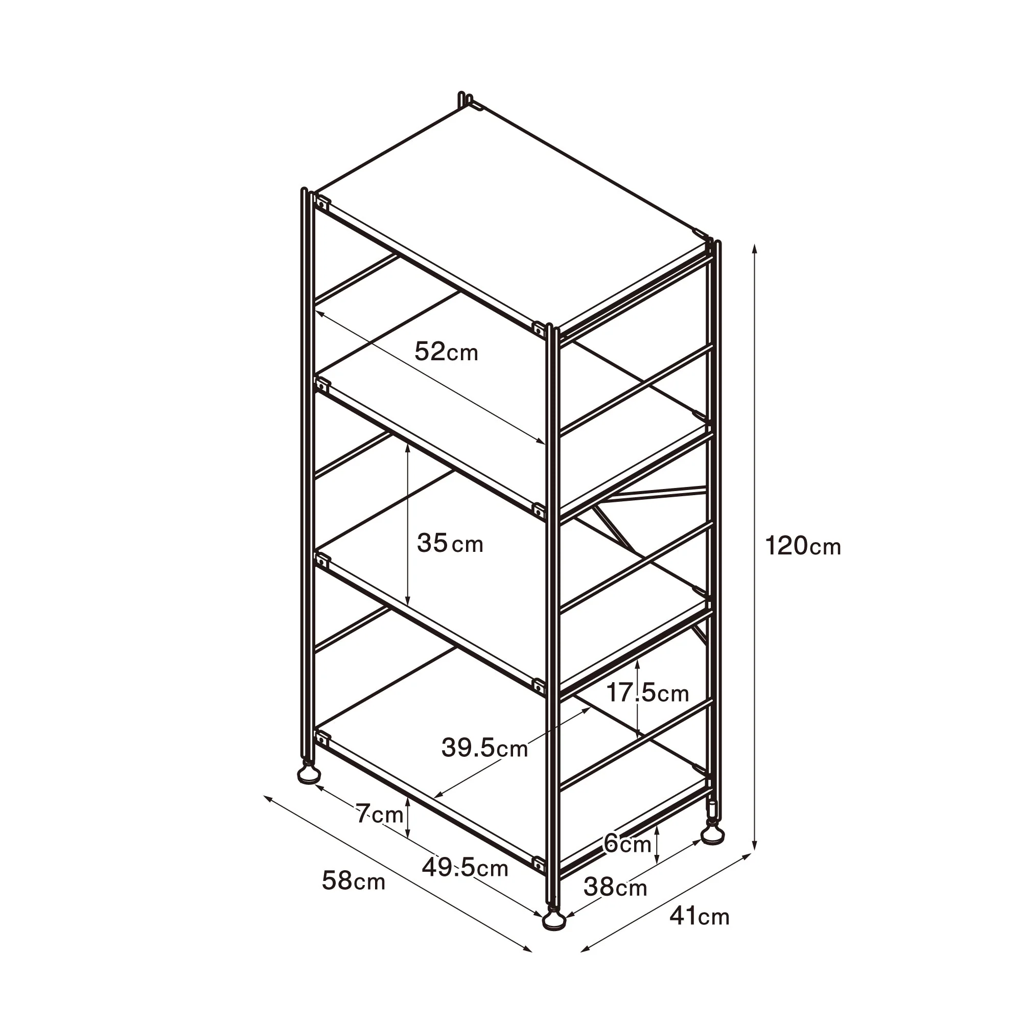 SUS Shelving Unit - Stainless Steel - Regular - Medium - Image 3