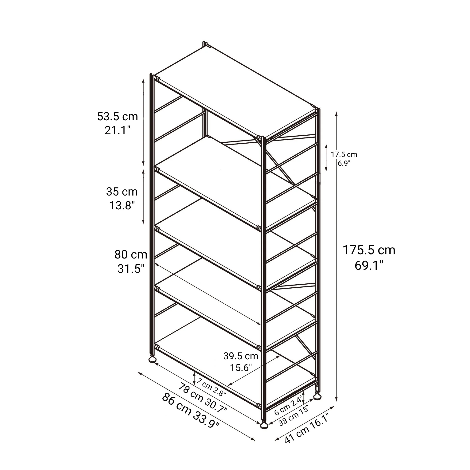 SUS Shelving Unit - Stainless Steel - Wide - Large - Image 3