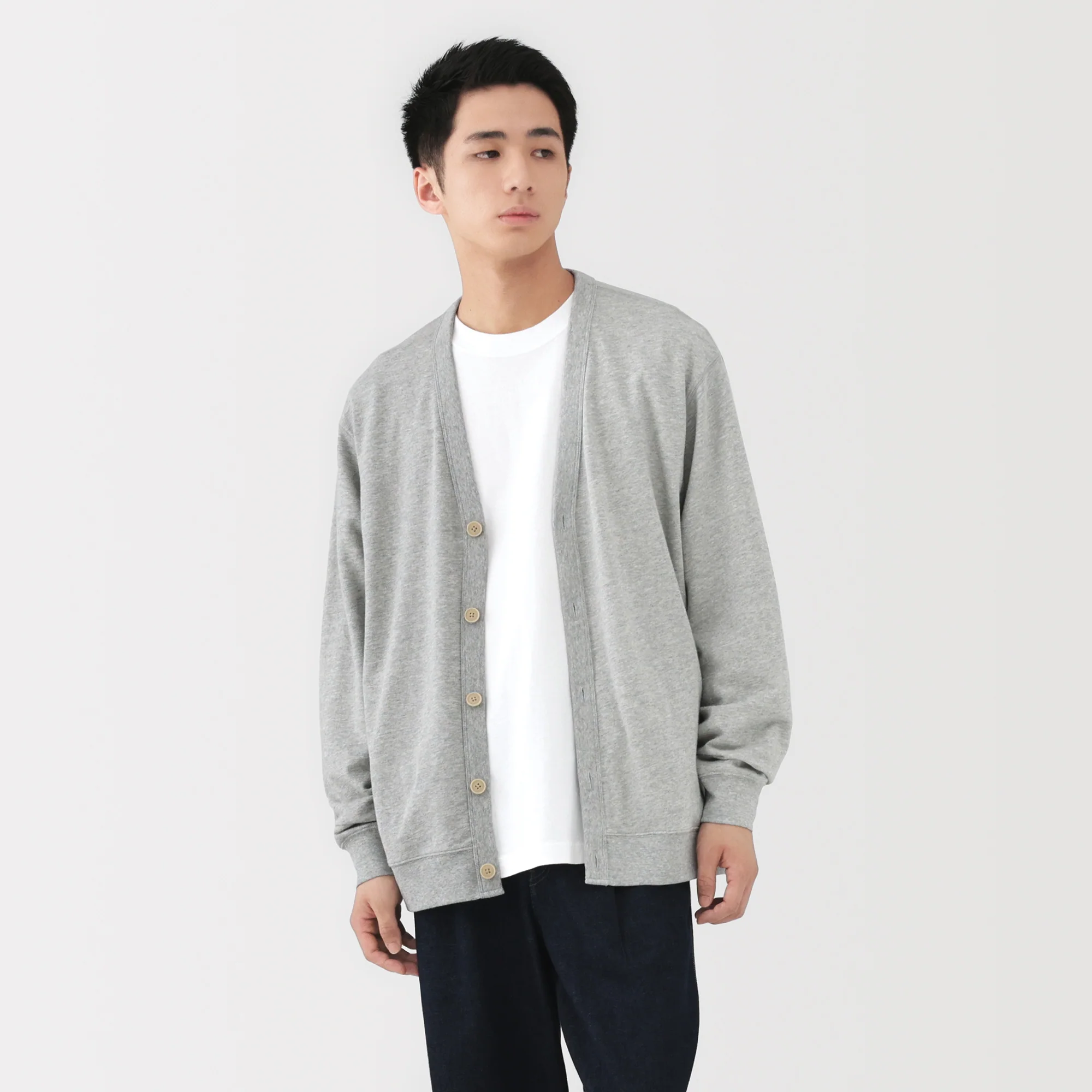 Sweatshirt V-Neck Cardigan - Image 3