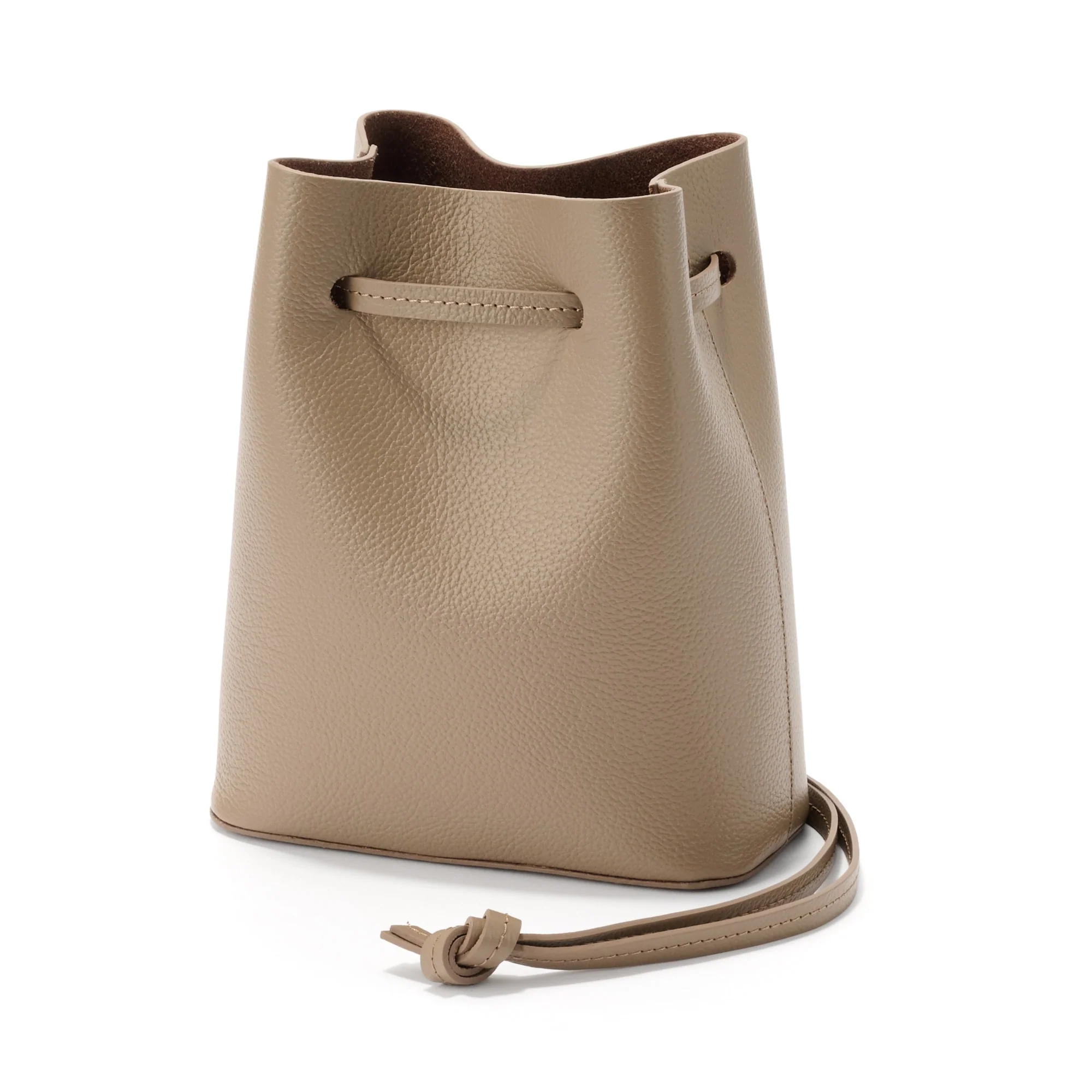 Tanned Leather Drawstring Bag - Image 10