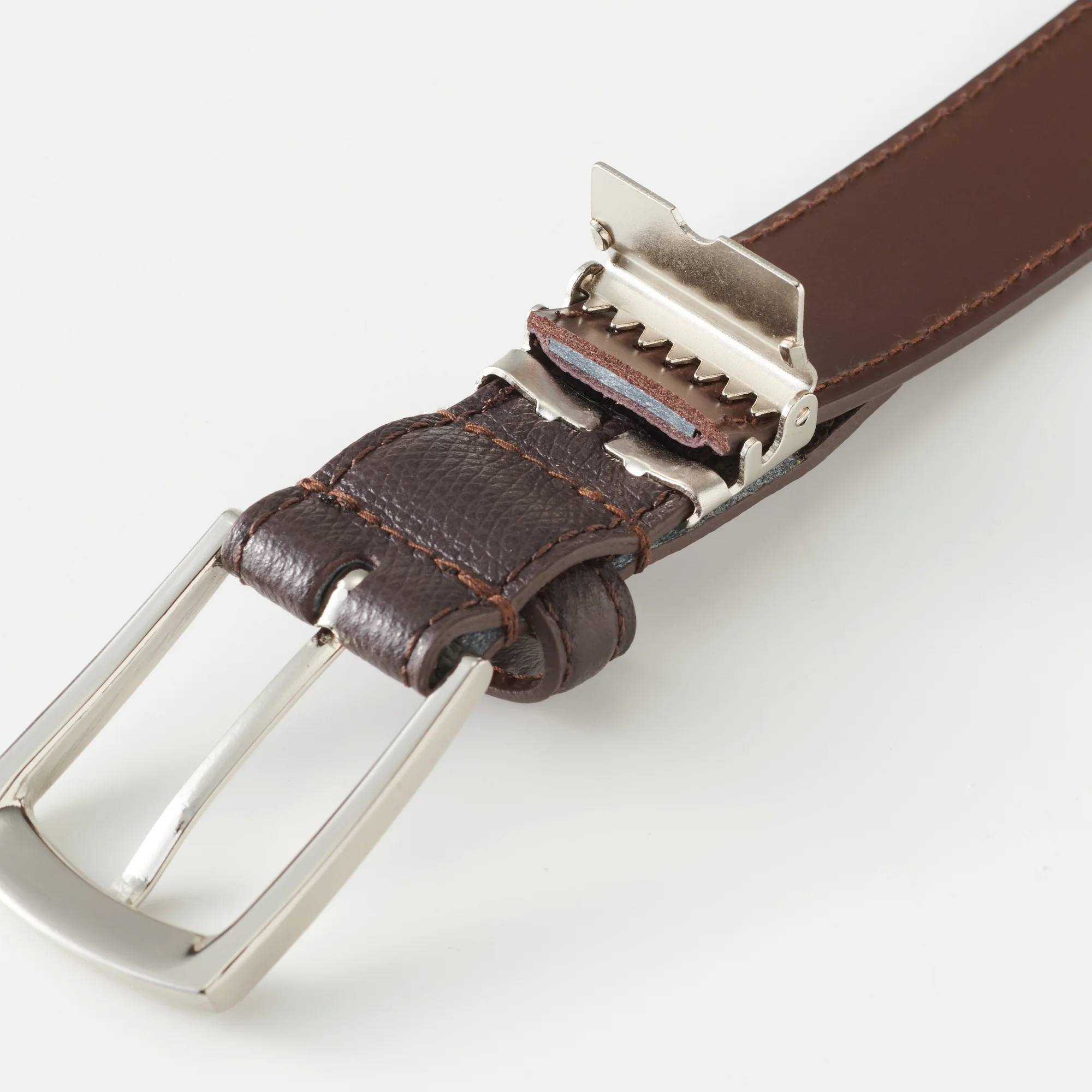 Tanned Leather Embossed Adjustable Belt One Size - Image 2