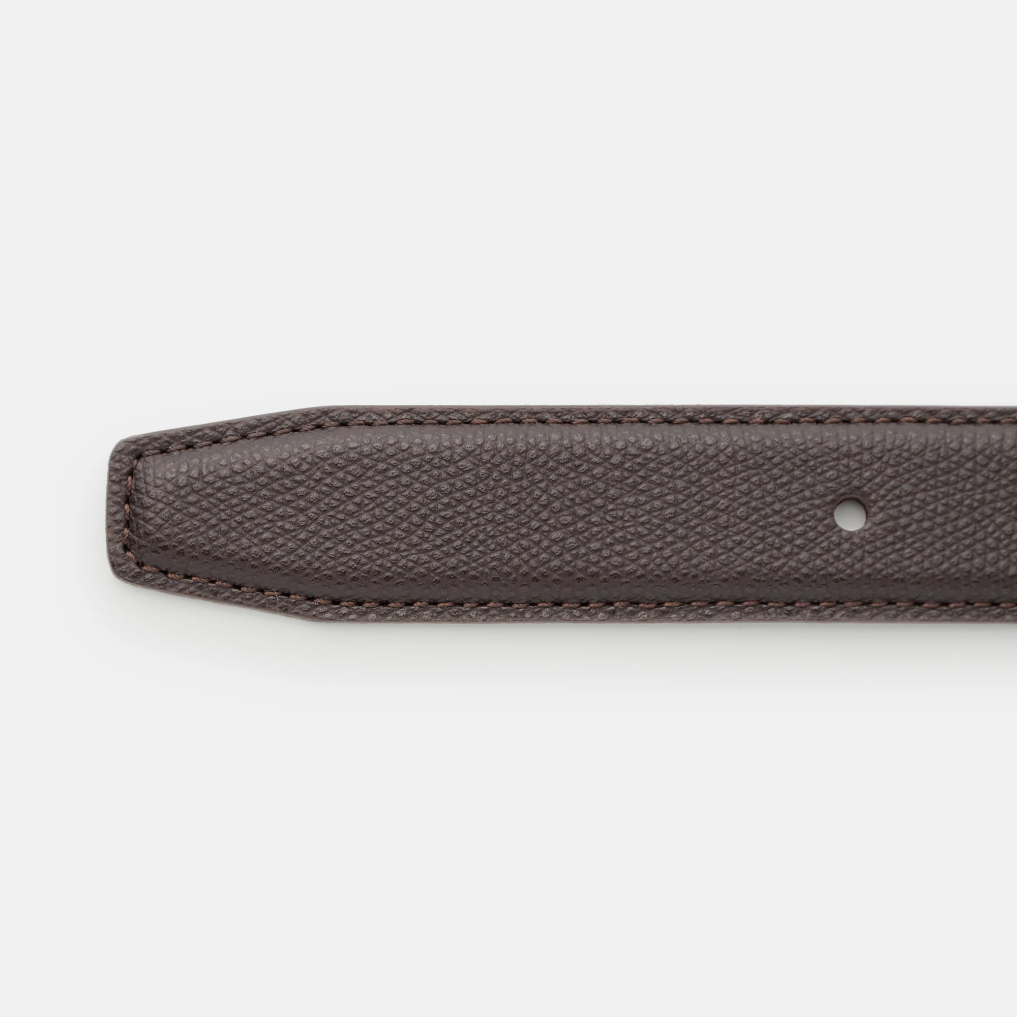 Tanned Leather Embossed Adjustable Belt One Size - Image 3