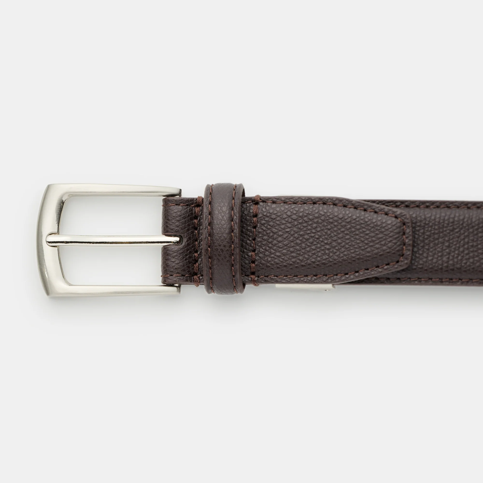 Tanned Leather Embossed Adjustable Belt One Size - Image 4