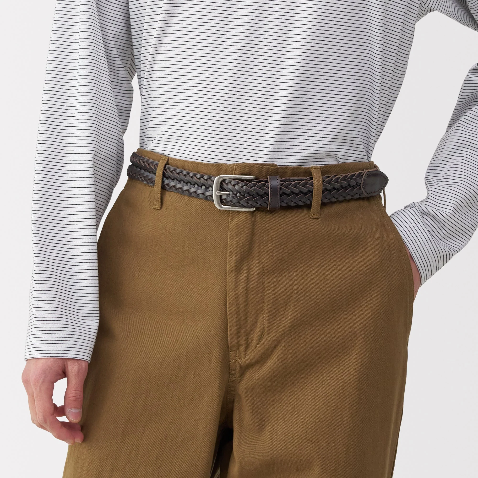 Tanned Leather Hand-Knitted Belt - Image 17