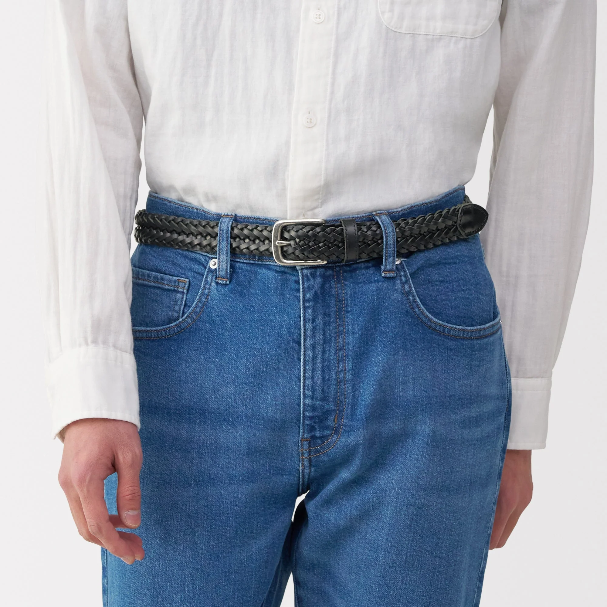Tanned Leather Hand-Knitted Belt - Image 8