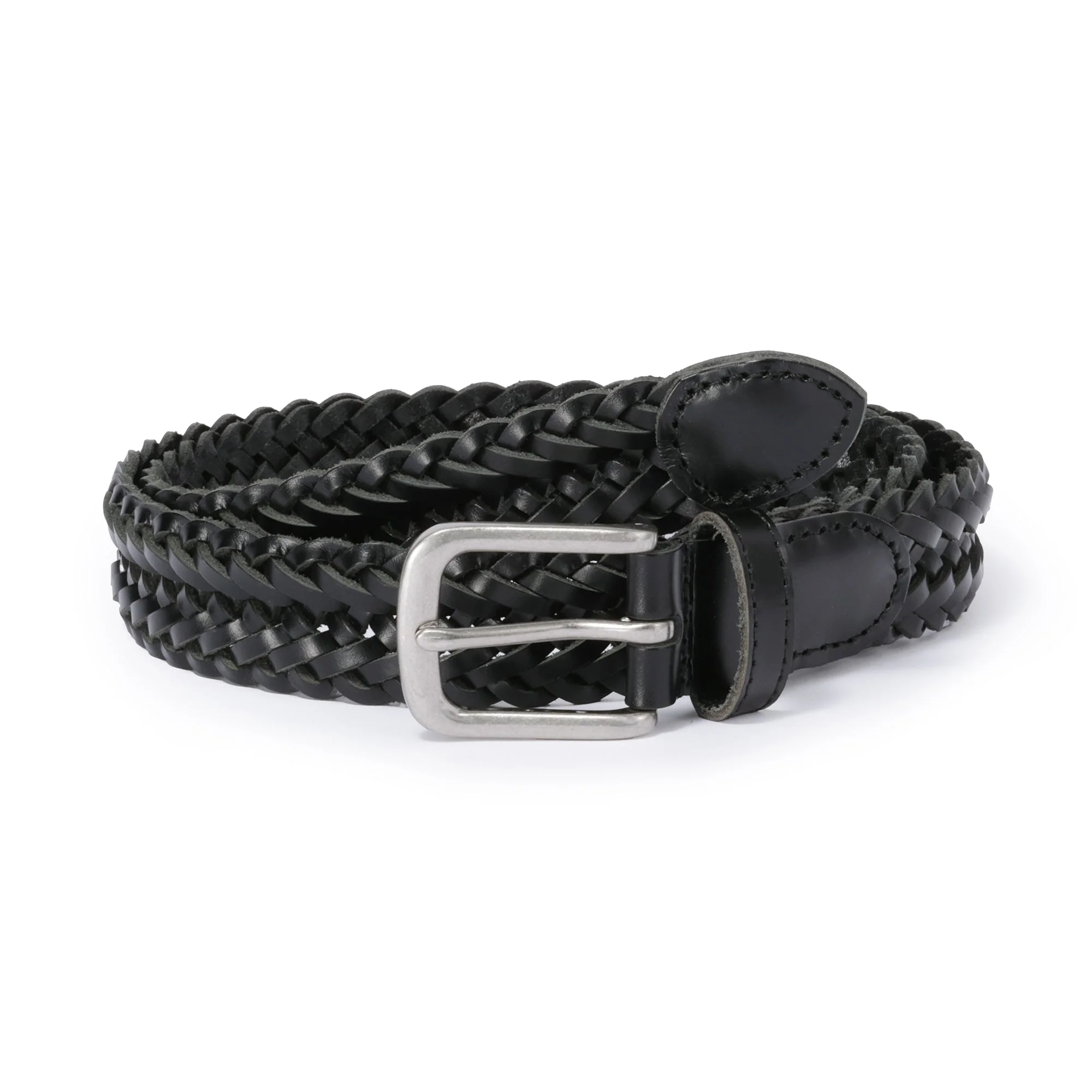 Tanned Leather Hand-Knitted Belt
