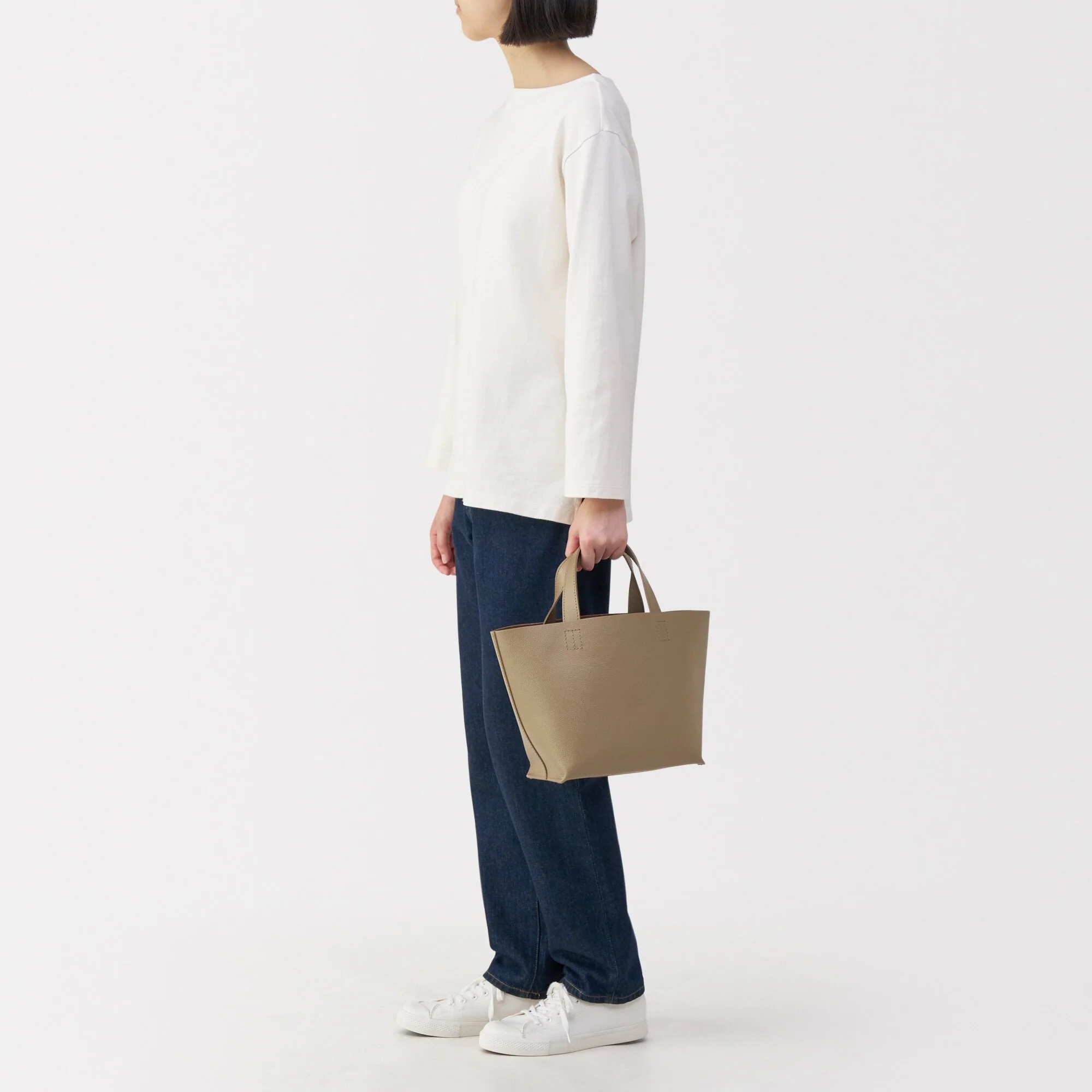 Tanned Leather Mini Tote Bag