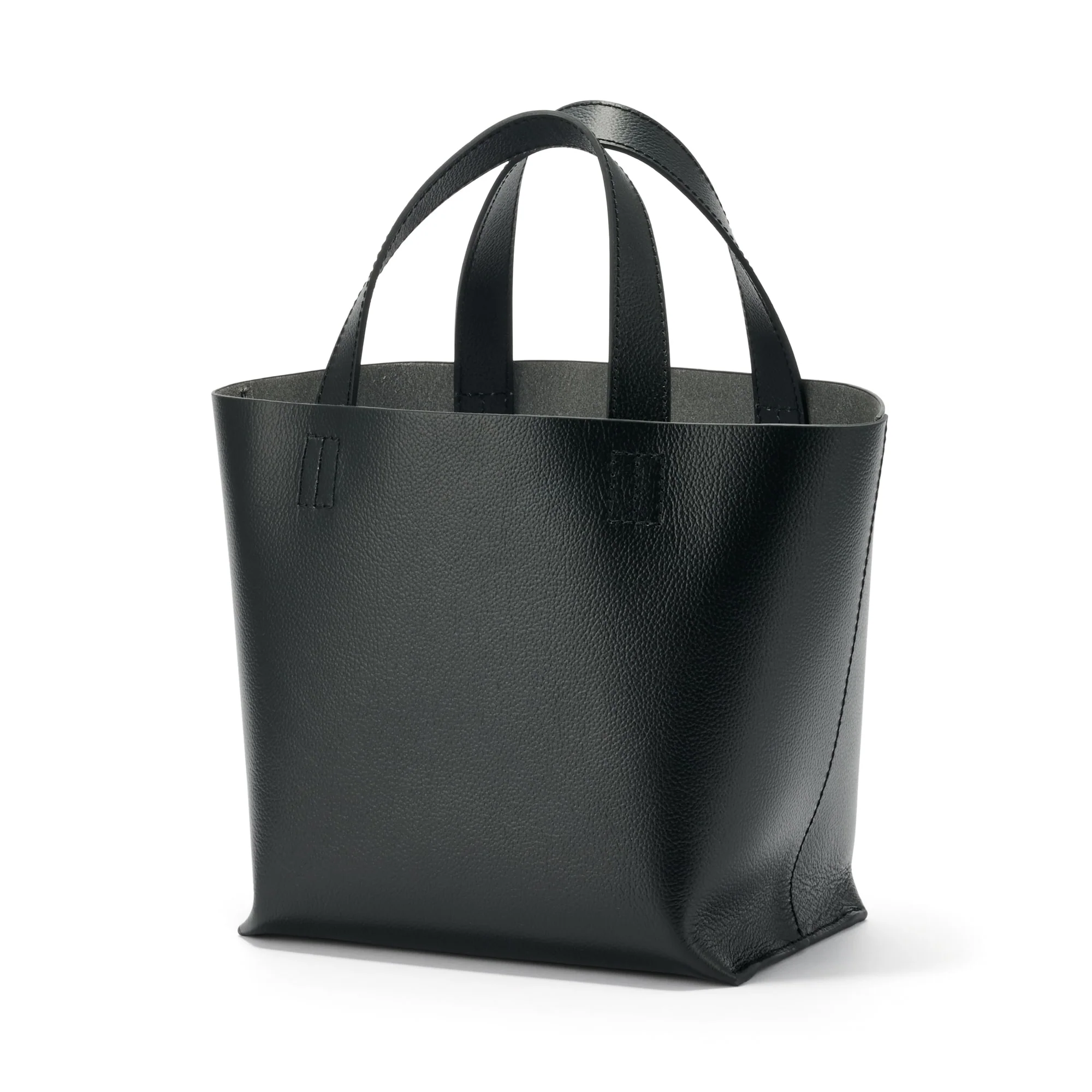 Tanned Leather Mini Tote Bag - Image 10