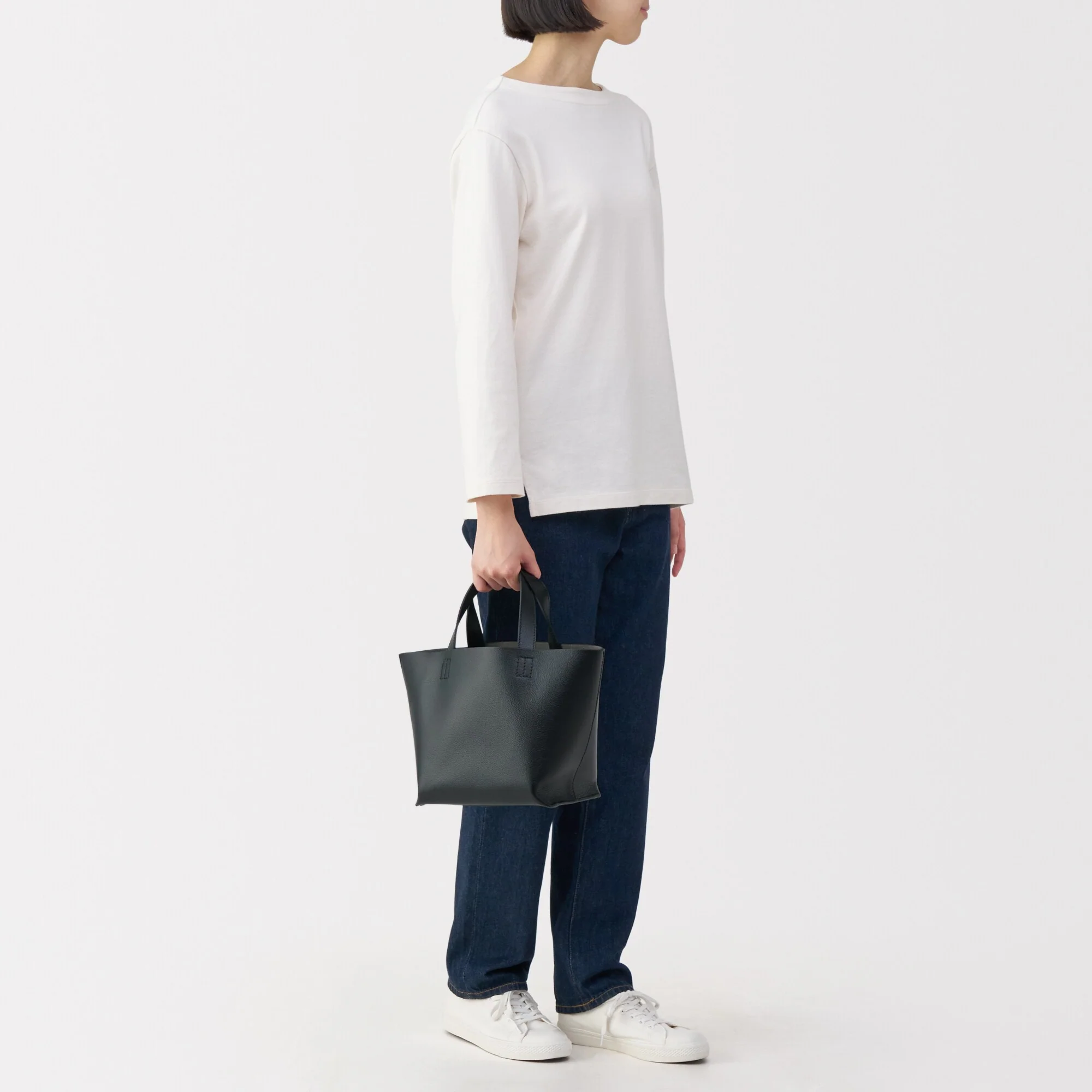 Tanned Leather Mini Tote Bag - Image 11