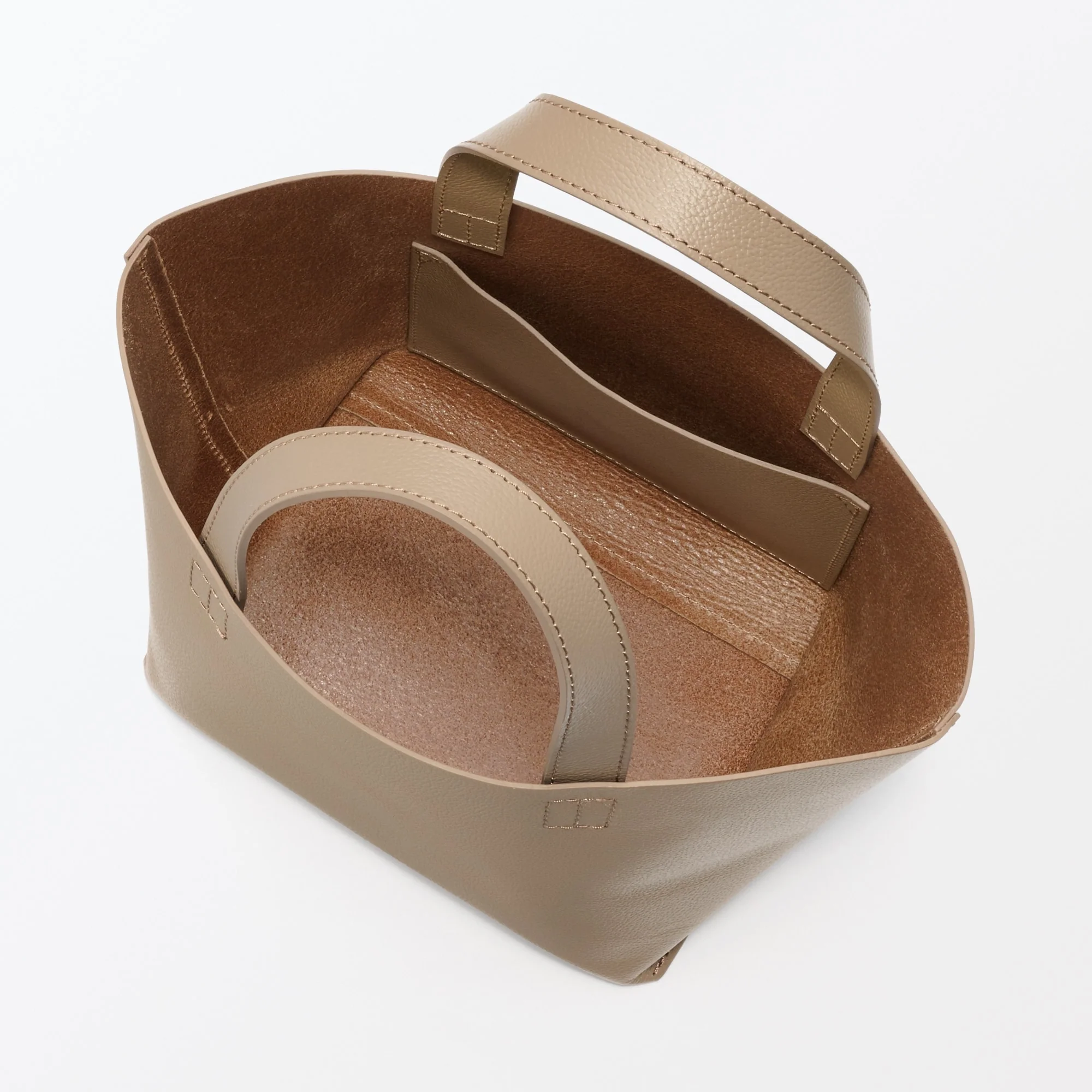 Tanned Leather Mini Tote Bag - Image 5