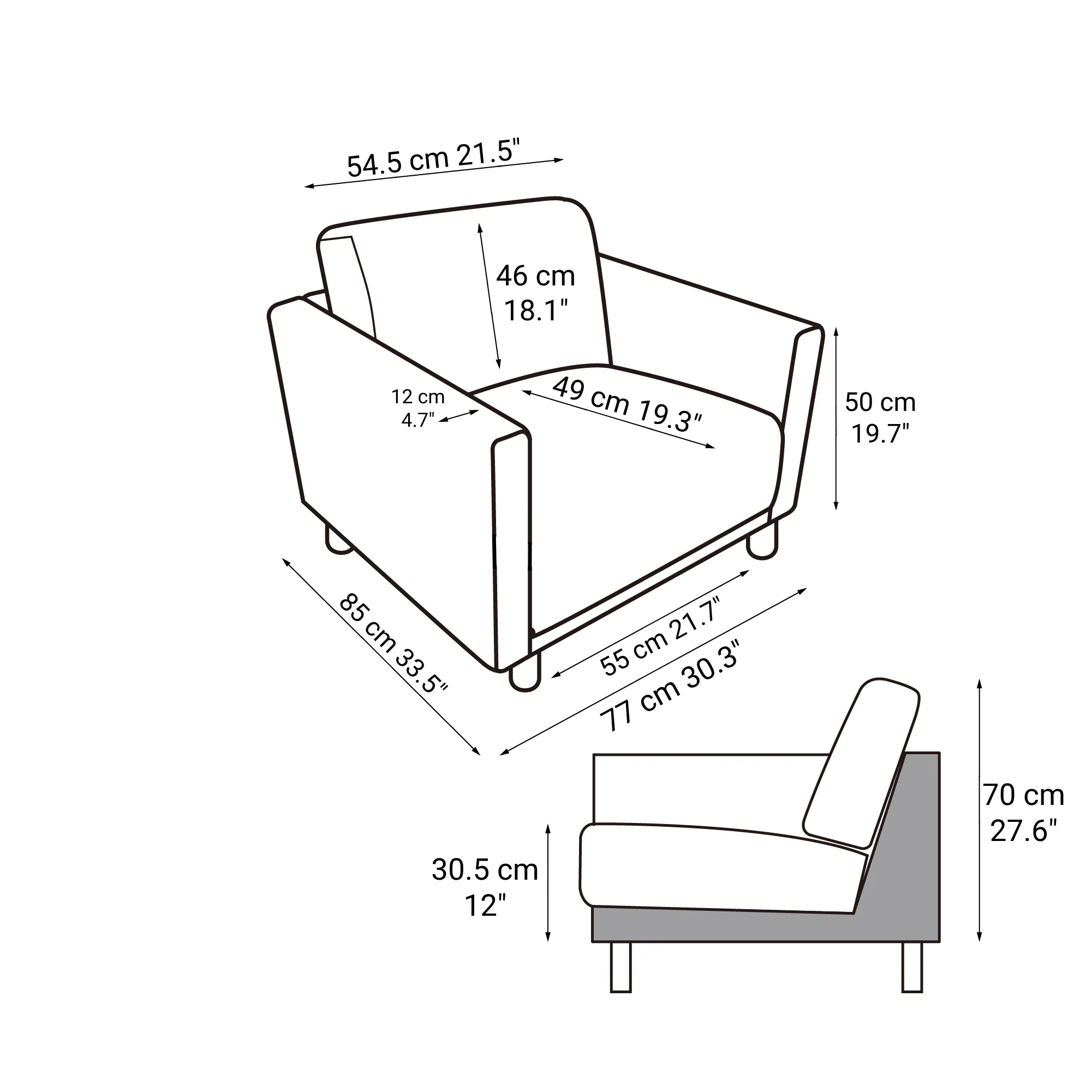 [HD] Urethane Pocket Coil Sofa 1 Seater (Cover Sold Separately) - Image 10