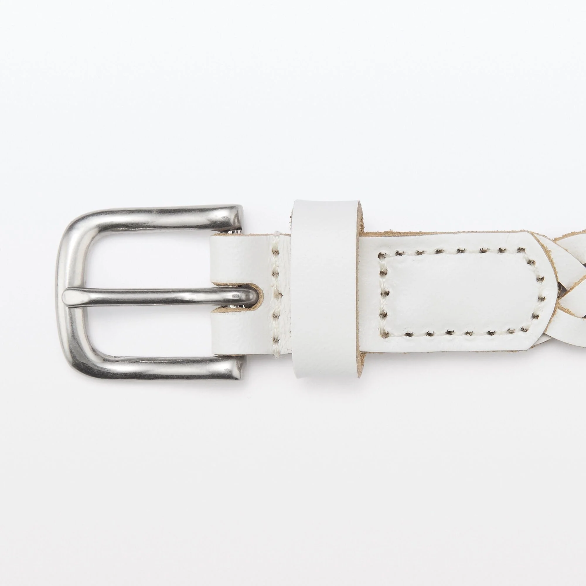 Vegetable Tannin Leather Hand-Knitted Skinny Belt - Image 12