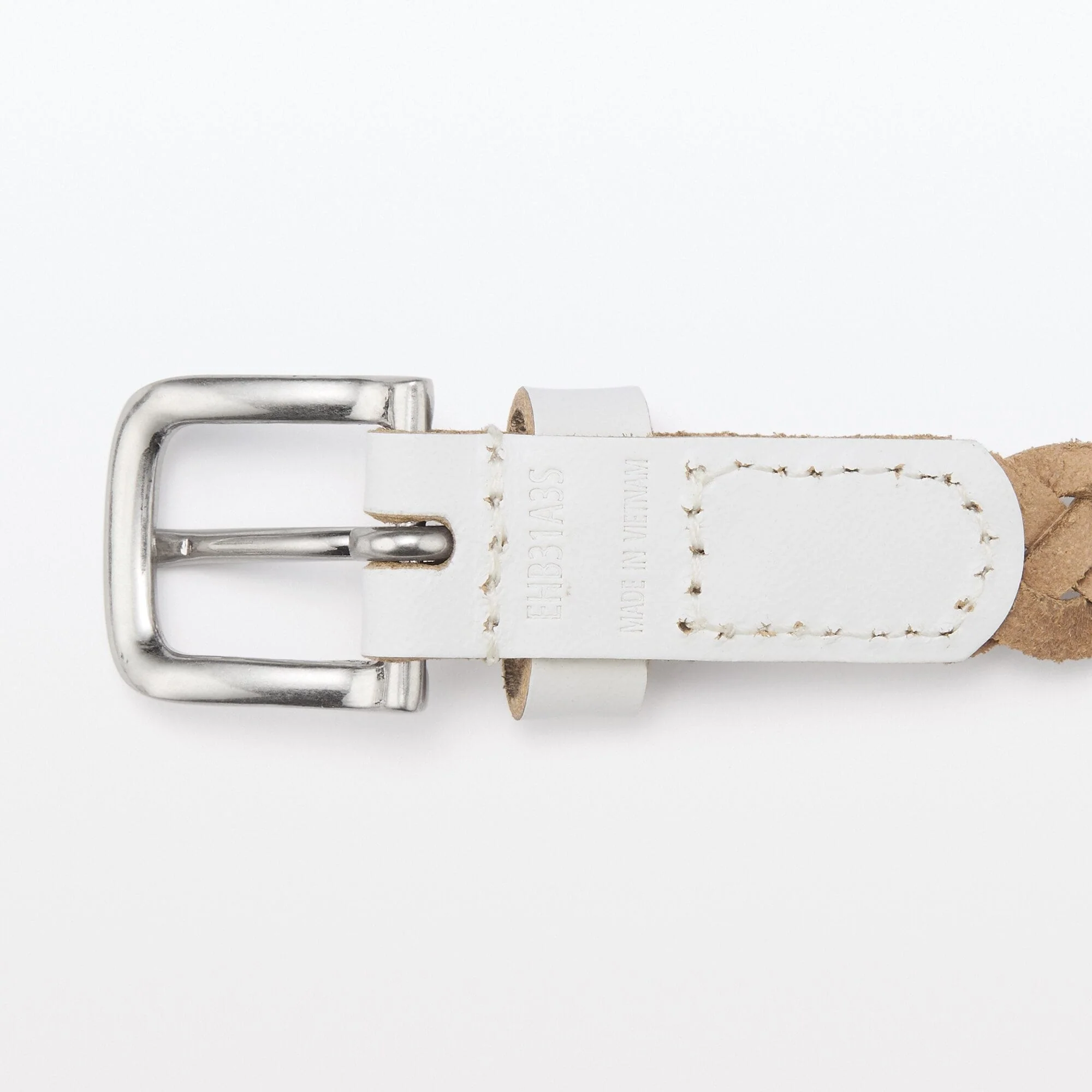 Vegetable Tannin Leather Hand-Knitted Skinny Belt - Image 13