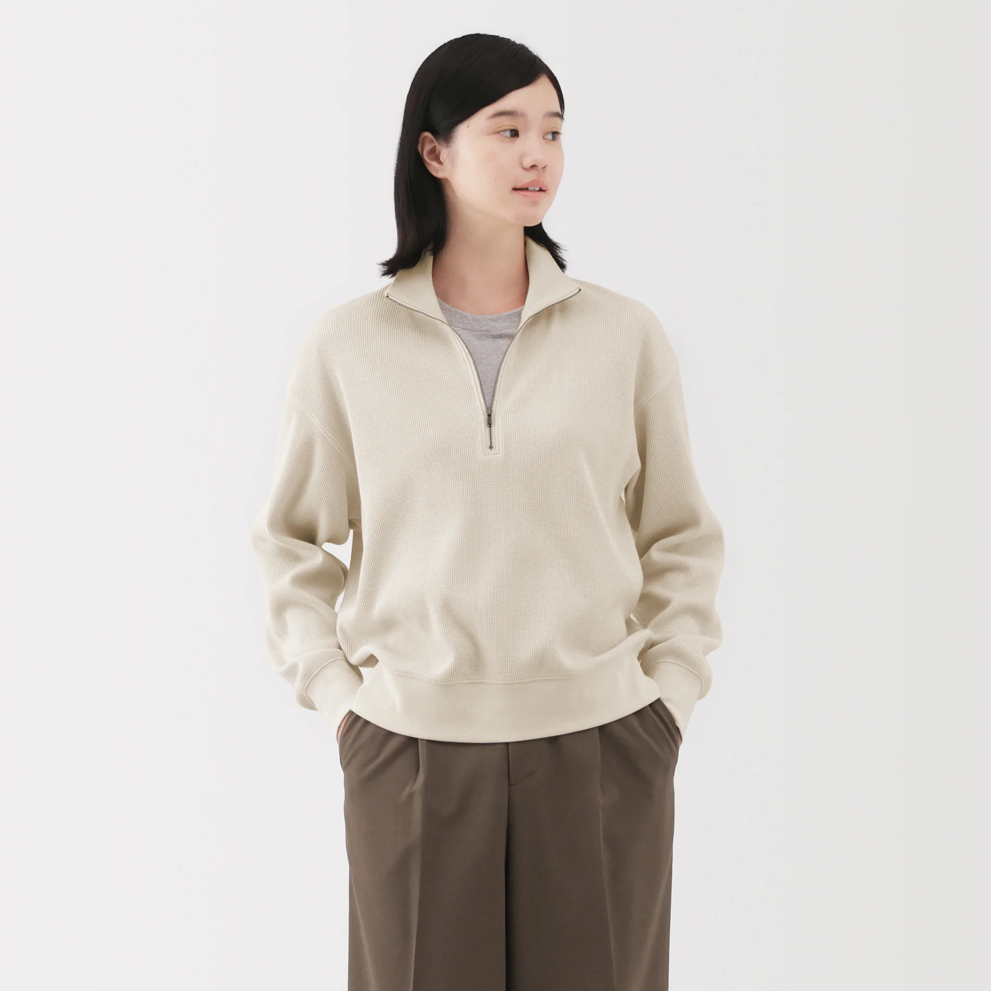 Waffle Half-Zip Pullover - Image 3