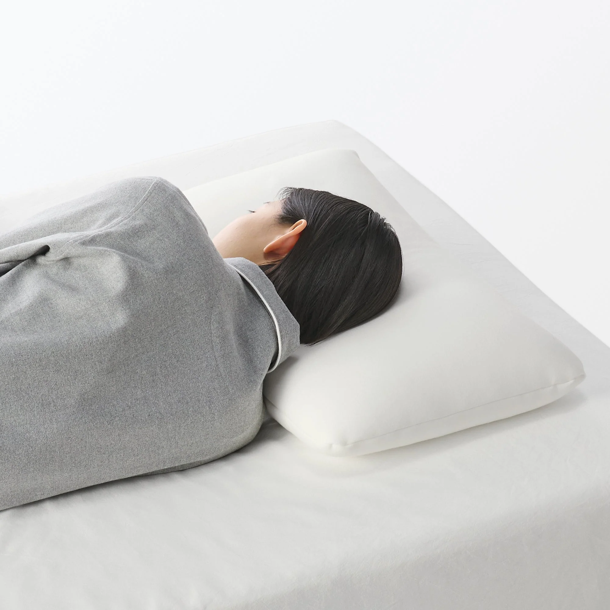 Washable Cover Plump Low Pillow (W15.7 x L23.6") - Image 2