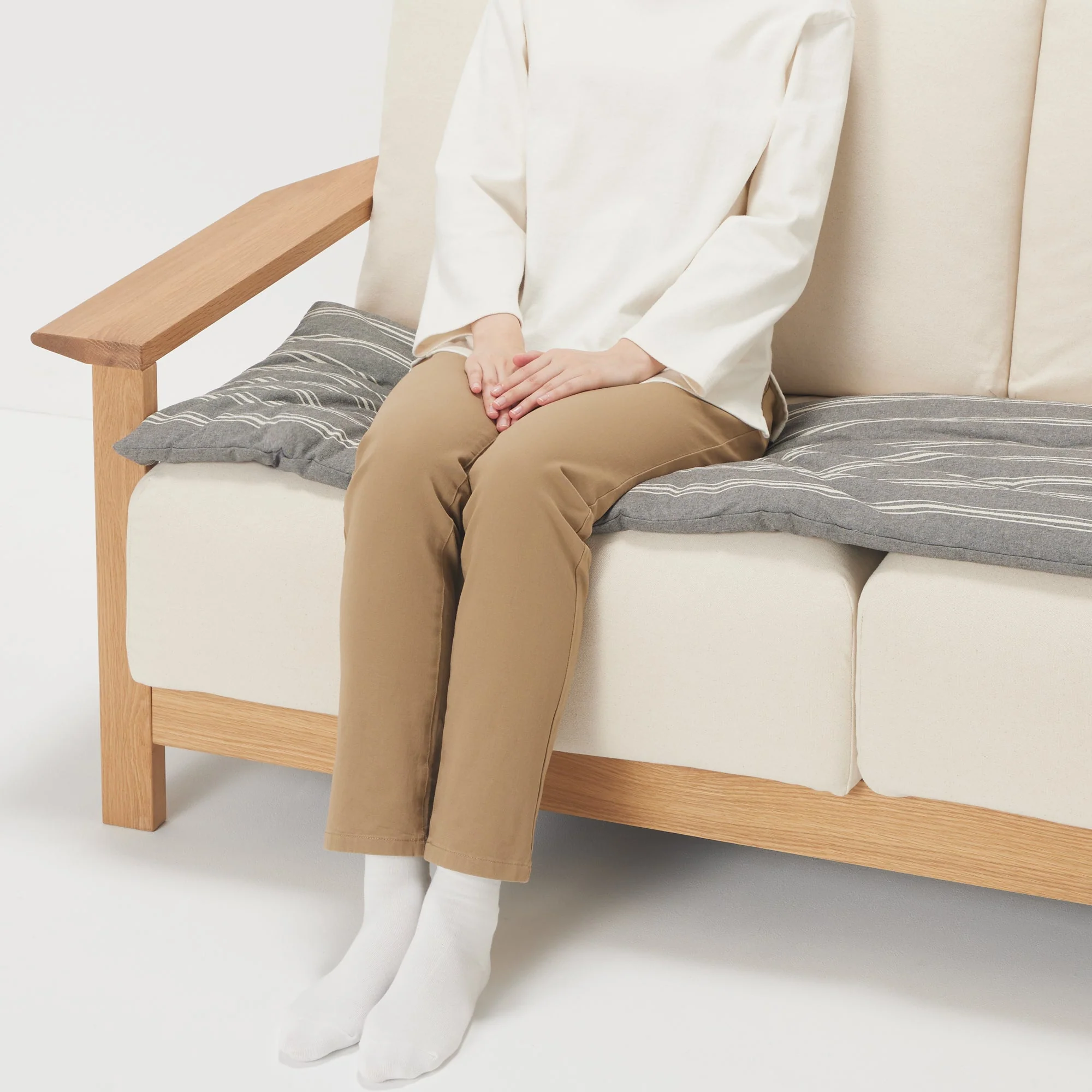 Washed Cotton Long Seat Cushion - Image 4