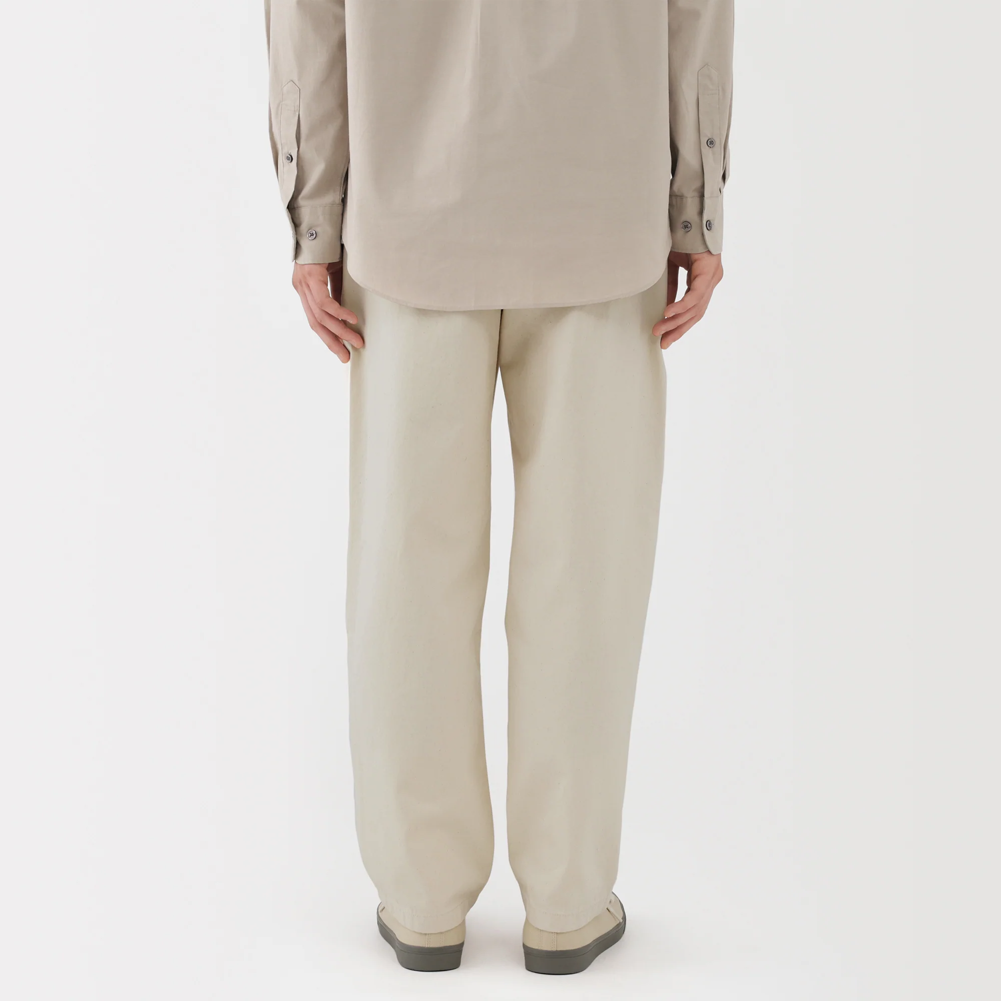 Washed Denim Easy Pants - Image 6