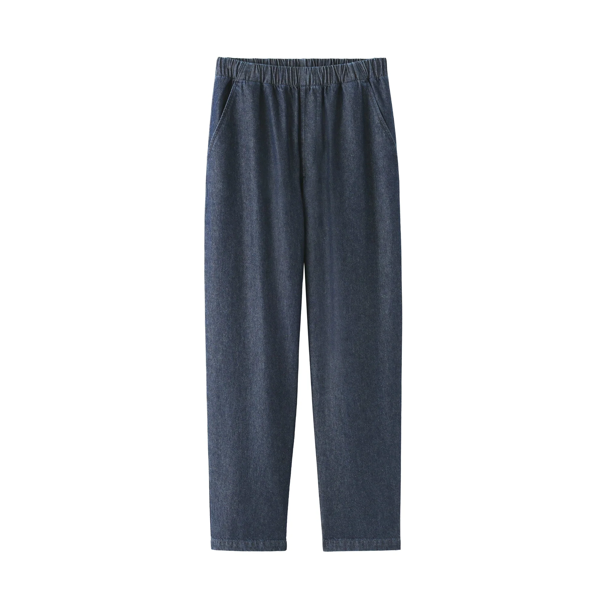 Washed Denim Easy Pants - Image 11