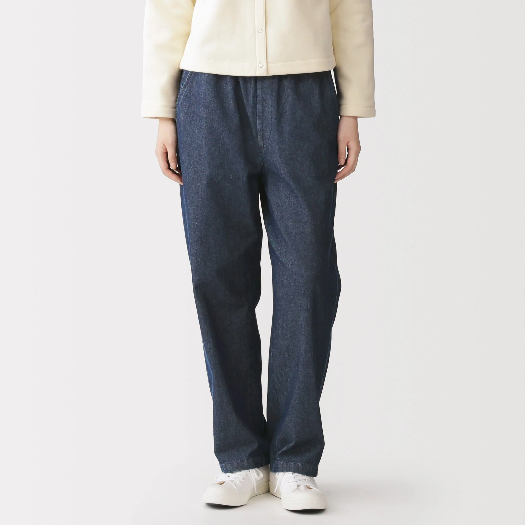 Washed Denim Easy Pants - Image 12