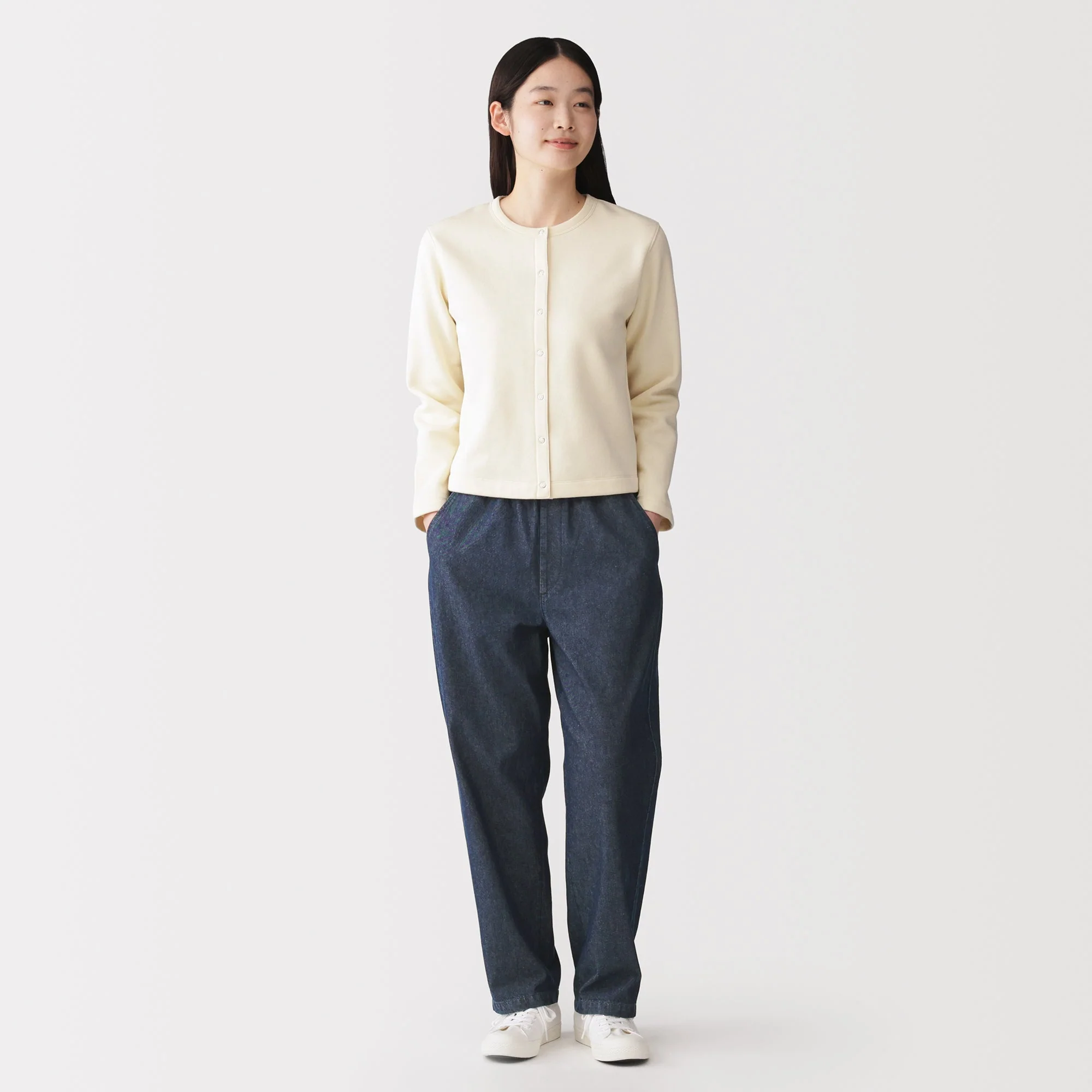 Washed Denim Easy Pants - Image 13
