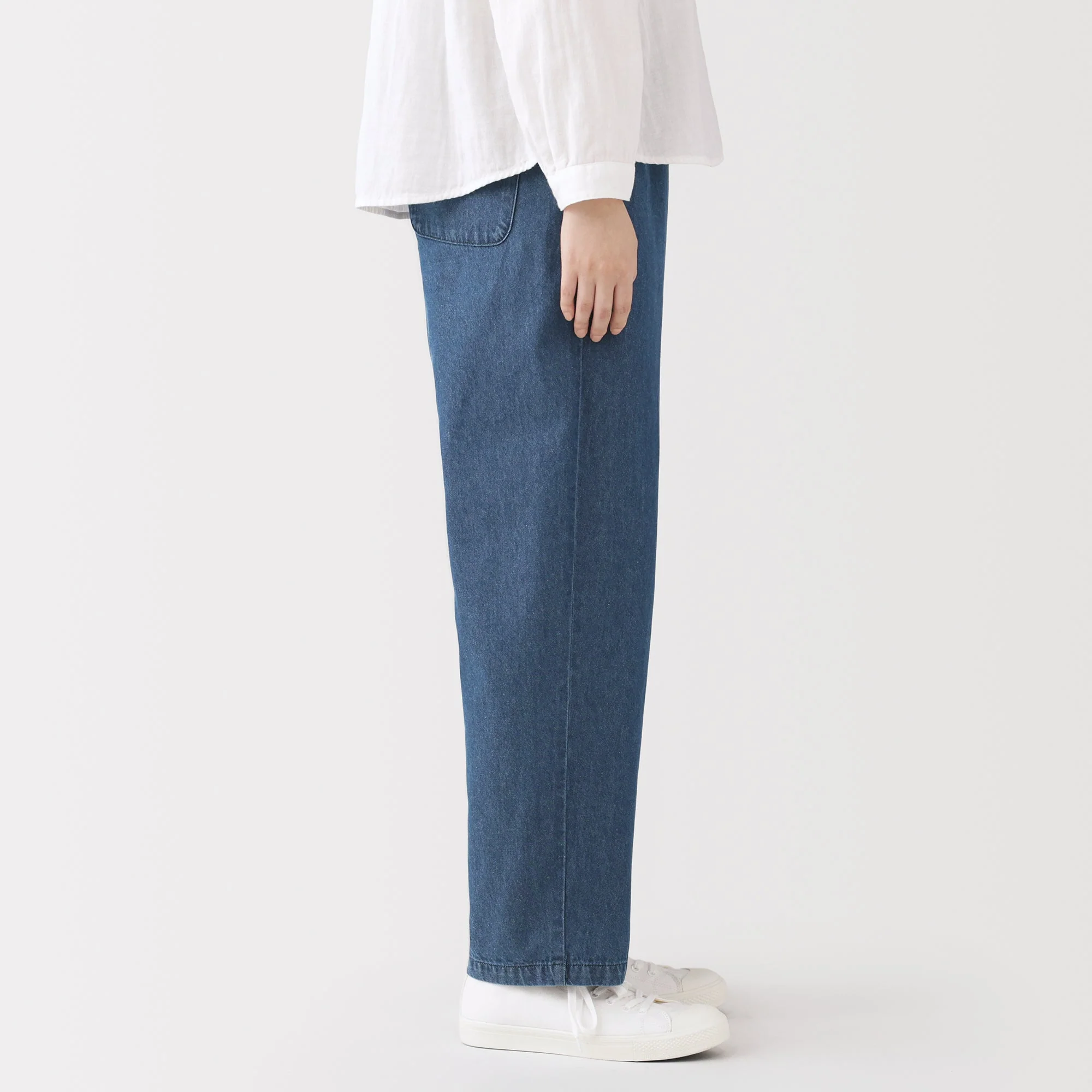 Washed Denim Easy Pants - Image 14