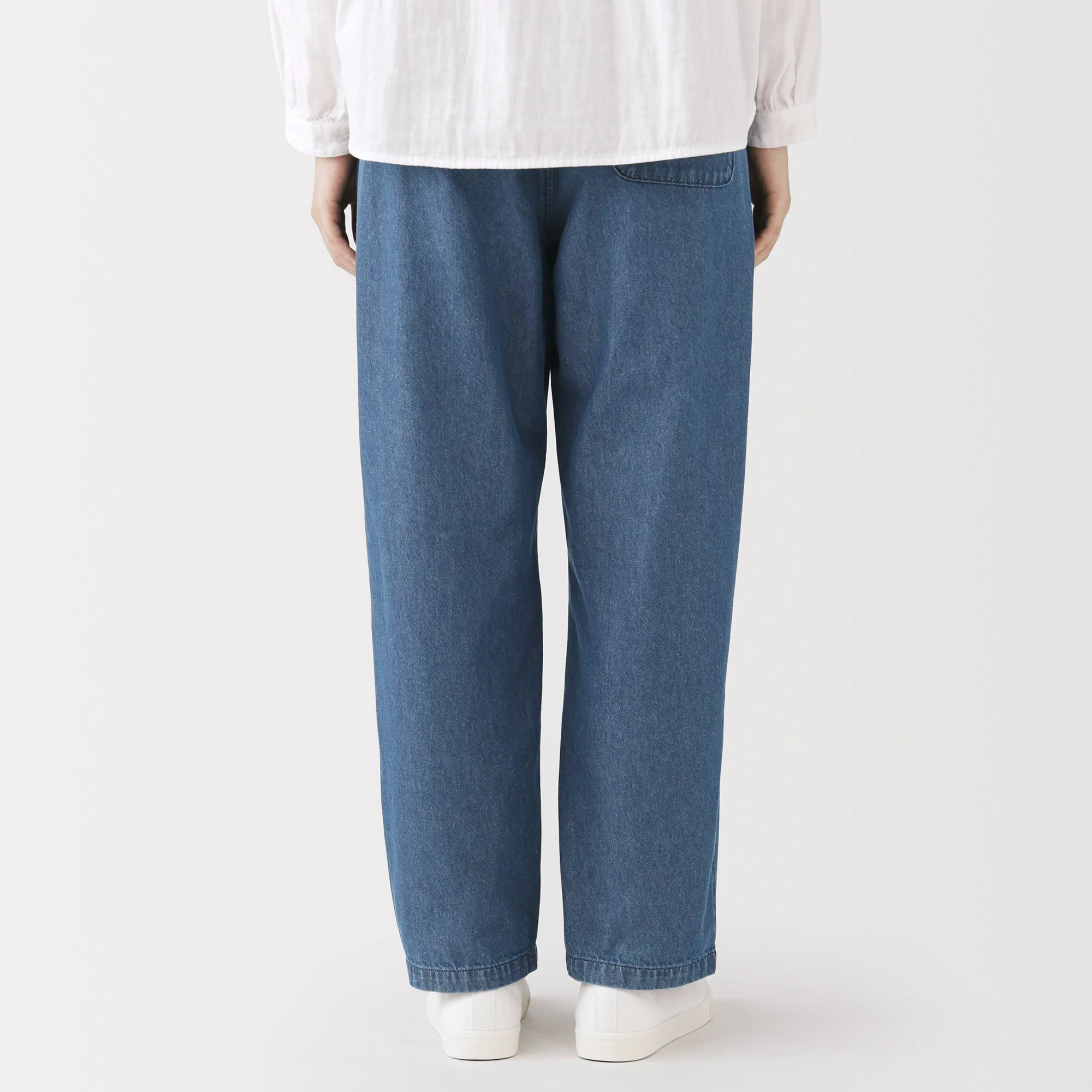 Washed Denim Easy Pants - Image 15