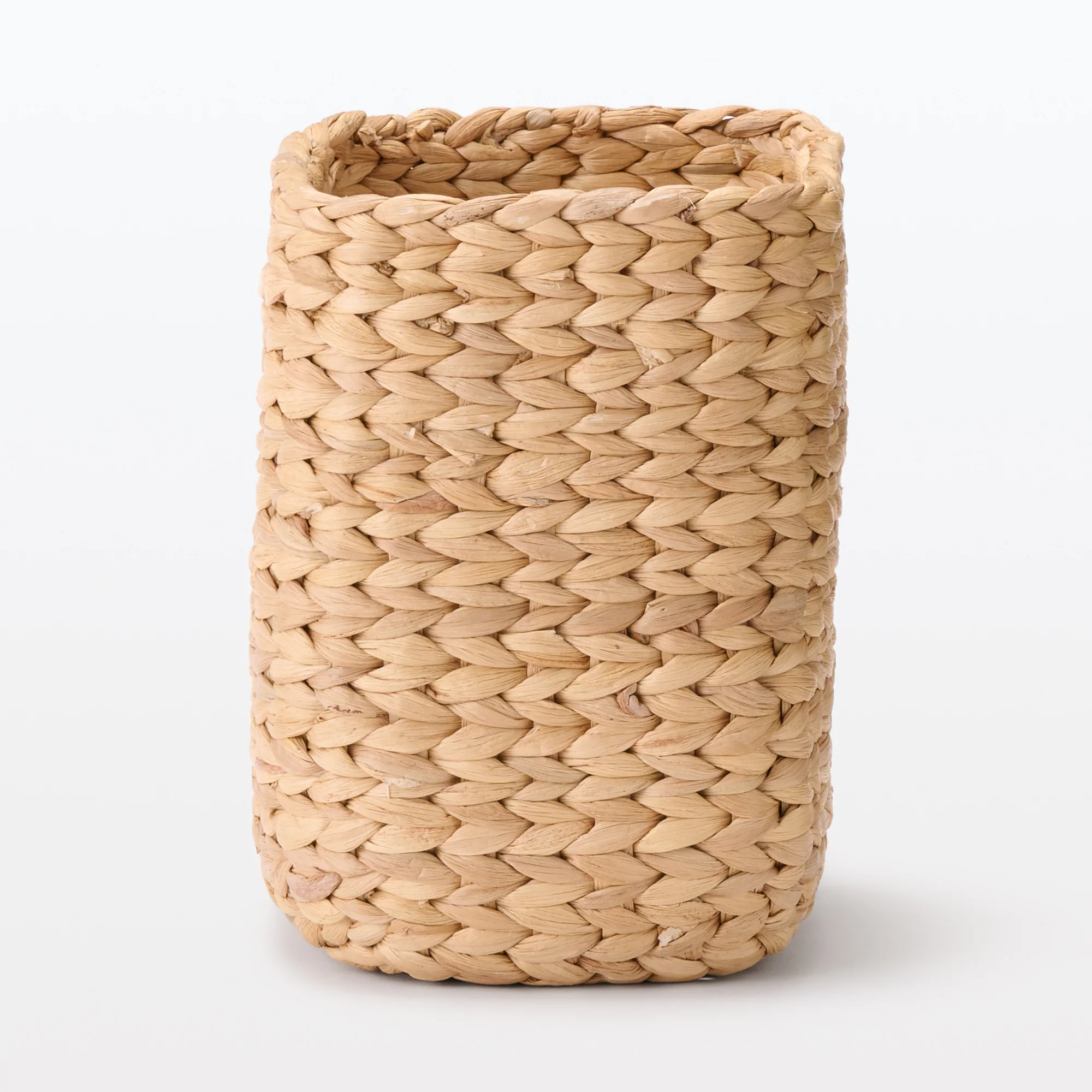 Water Hyacinth Basket - Rectangle - Large Half W6.7 x D9.1 x H9.4" - Image 3