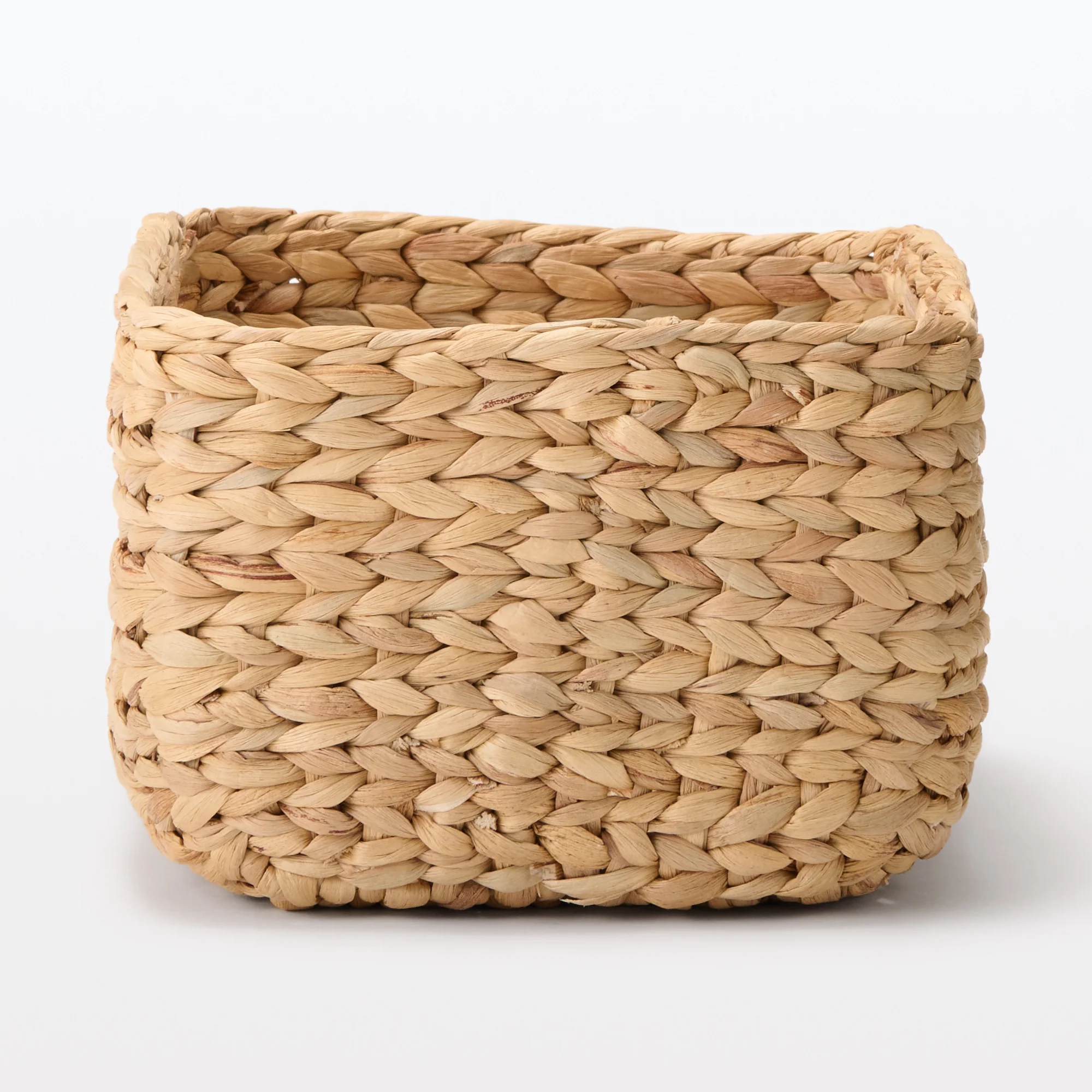 Water Hyacinth Basket - Rectangle - Medium W13.4 x D9.1 x H6.3" - Image 4