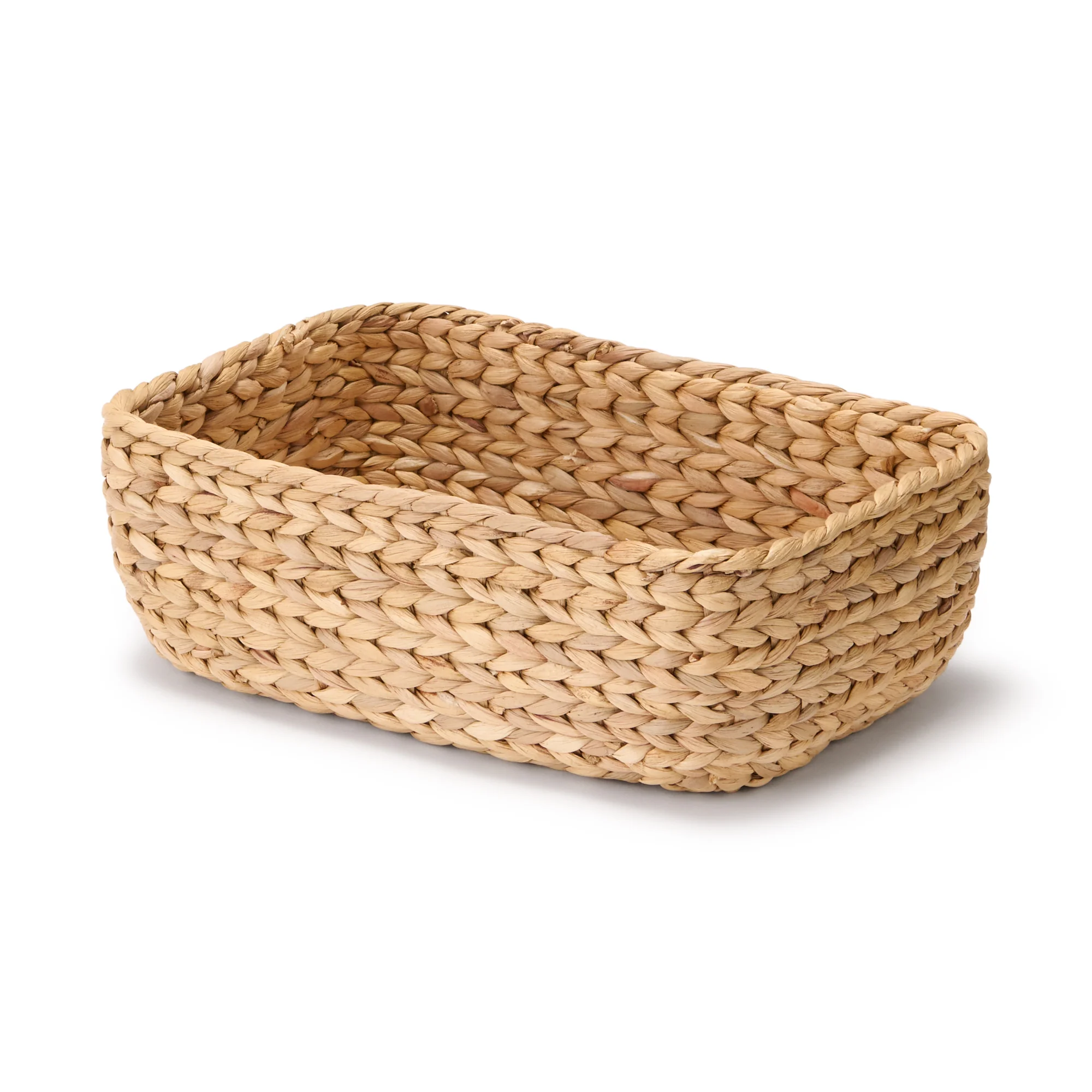 Water Hyacinth Basket - Rectangle - Small W13.4 x D9.1 x H4.7"