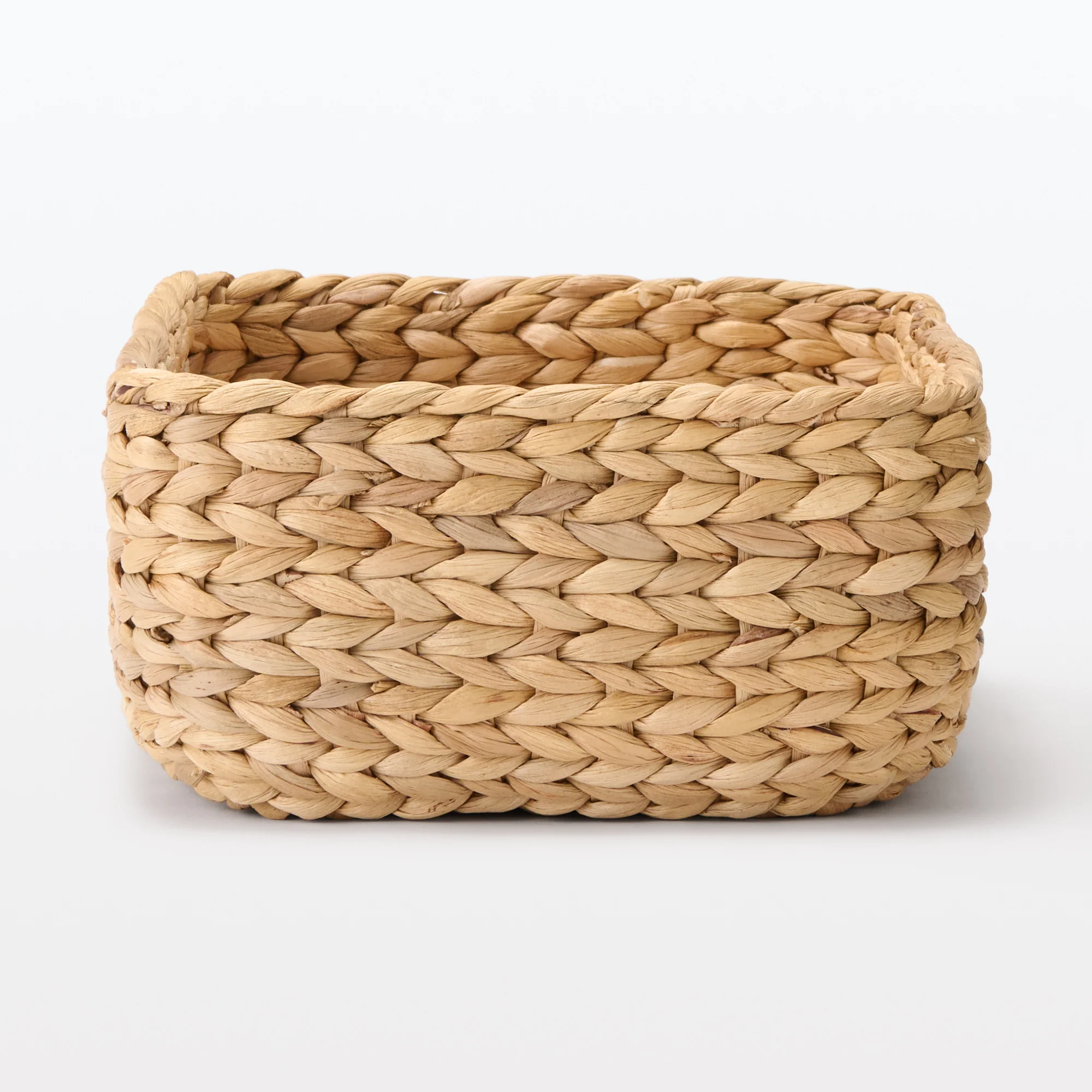Water Hyacinth Basket - Rectangle - Small W13.4 x D9.1 x H4.7" - Image 4