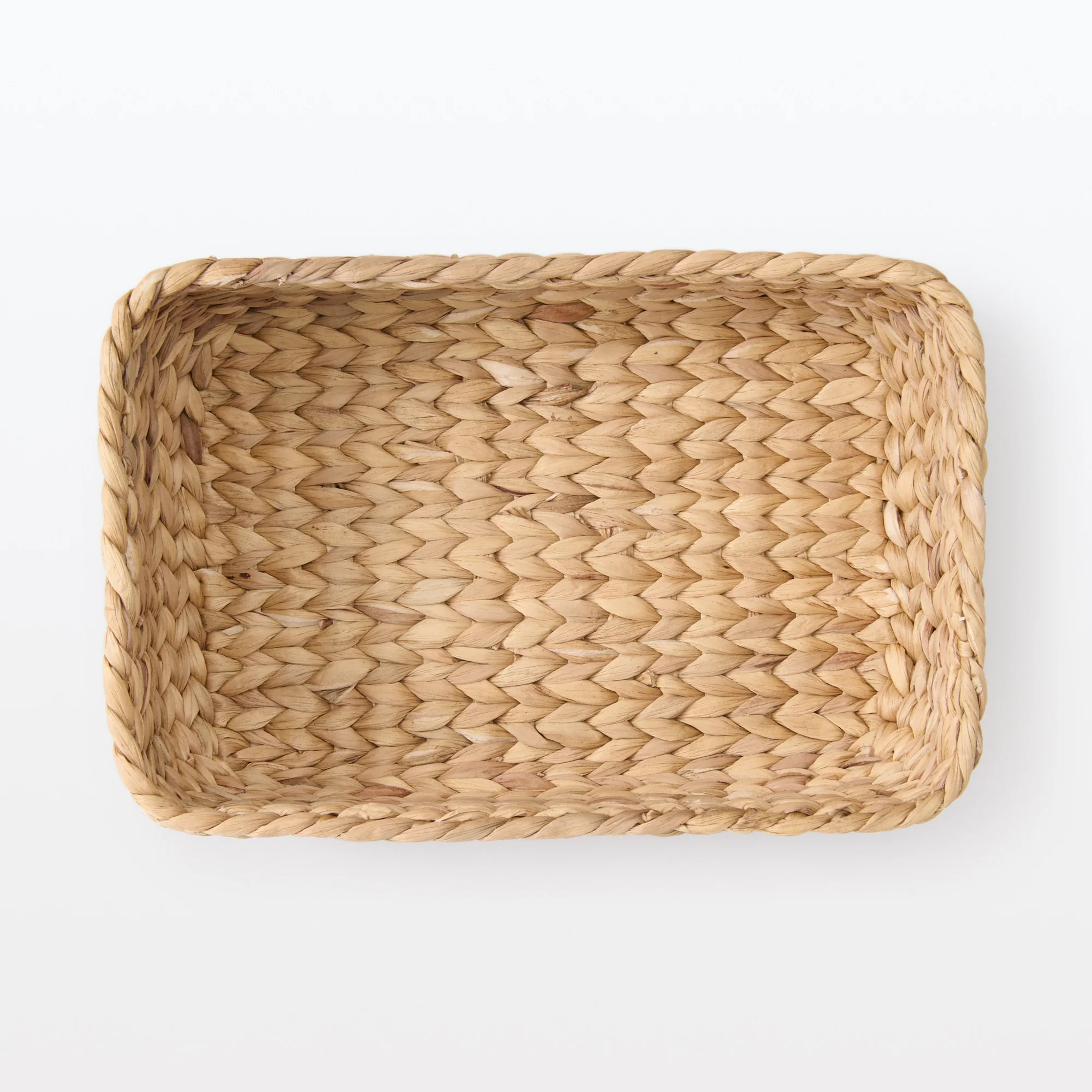 Water Hyacinth Basket - Rectangle - Small W13.4 x D9.1 x H4.7" - Image 5