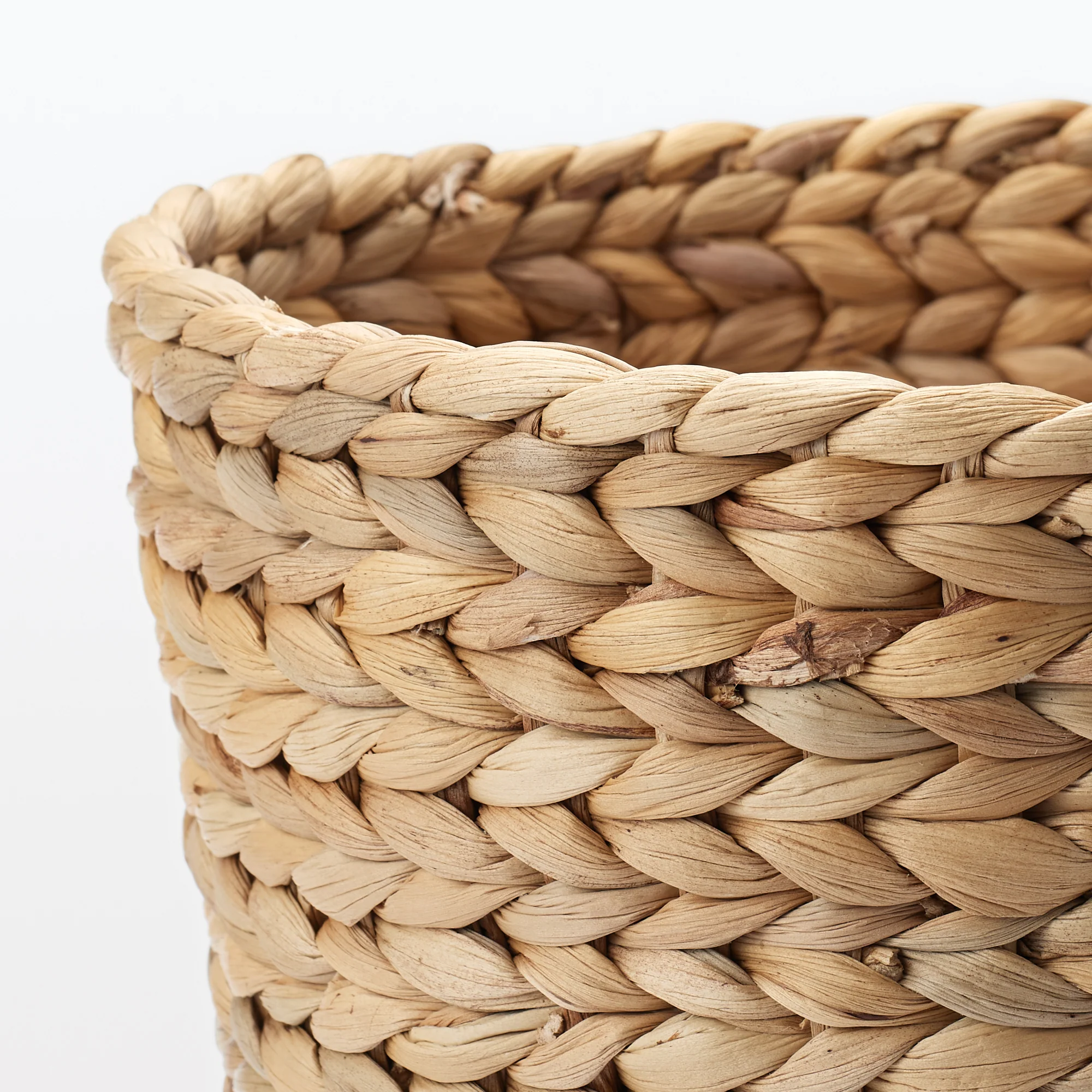 Water Hyacinth Basket - Round - Deep Dia. 10.2 x H11.8" - Image 4