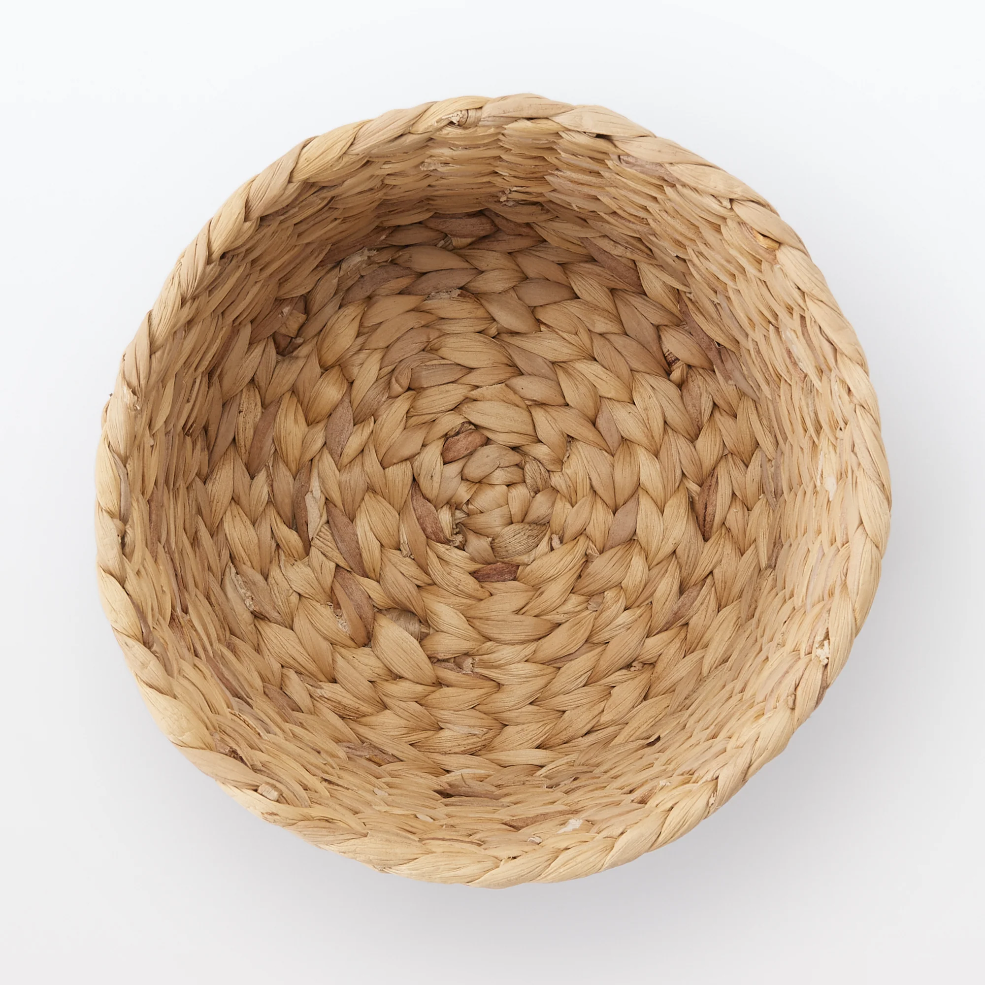 Water Hyacinth Basket - Round - Shallow Dia. 9.8 x H6.3" - Image 3