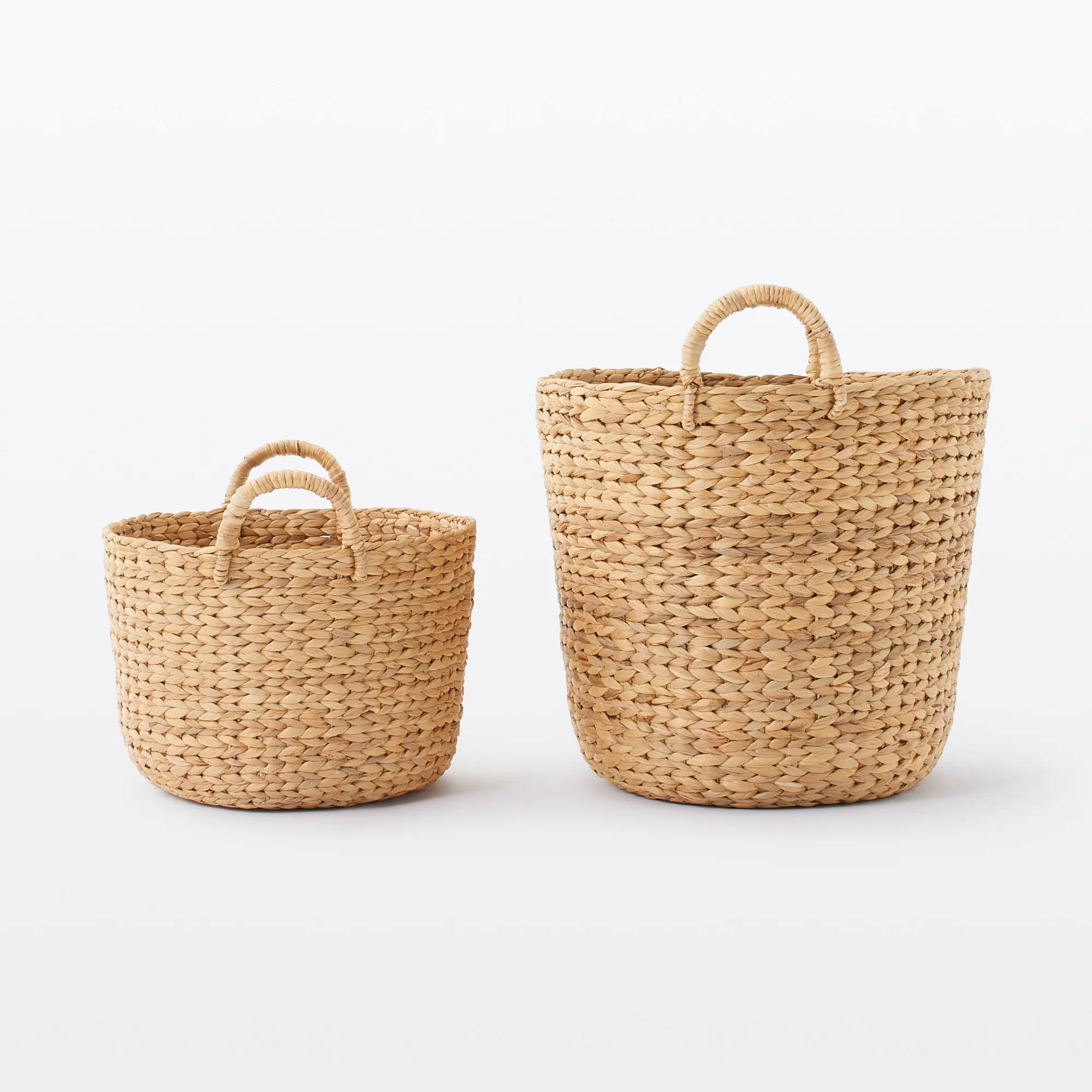 Water Hyacinth Basket with Handles - Round - Large Dia. 17.7 x H15.7" - Image 7