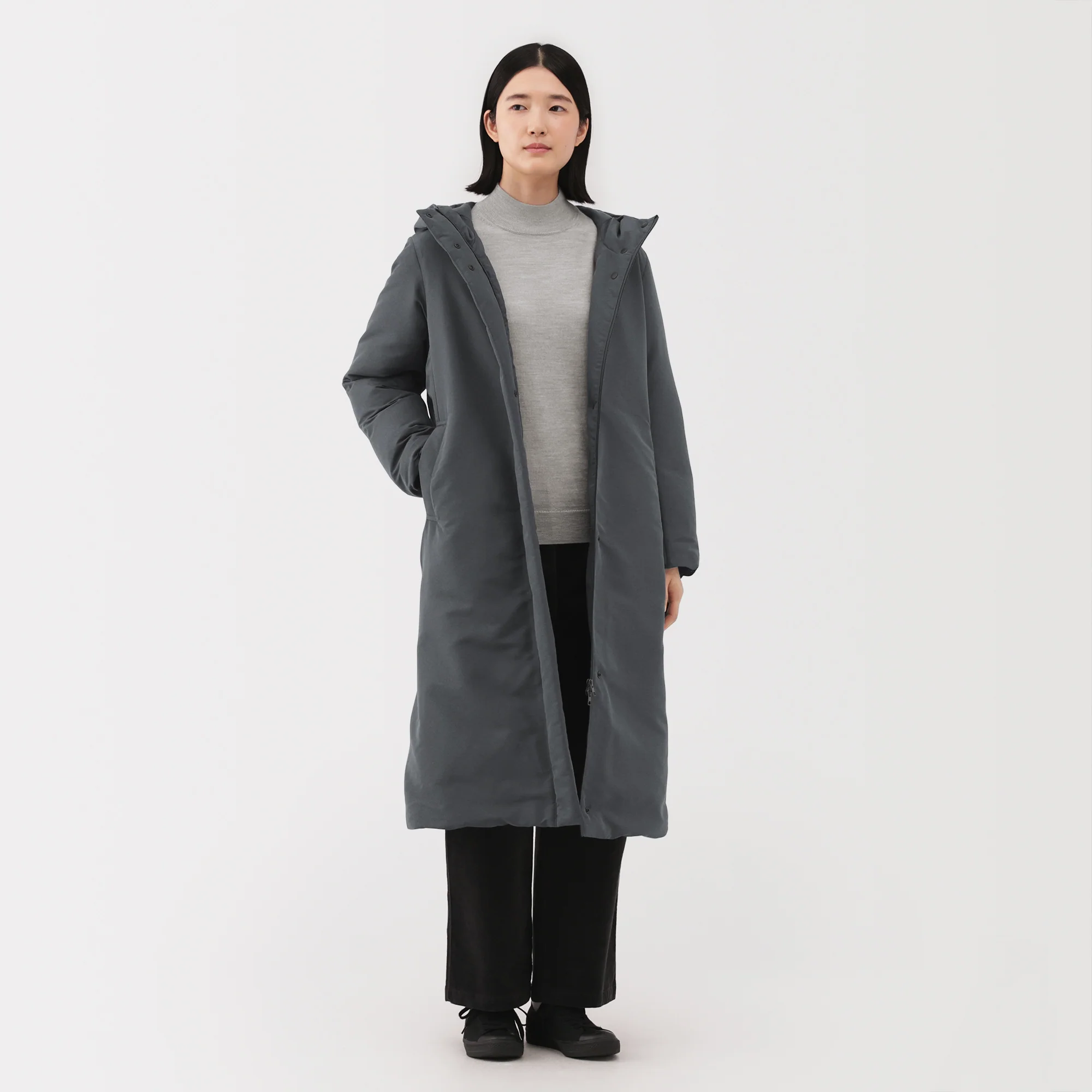 Water-Repellent Down Long Coat
