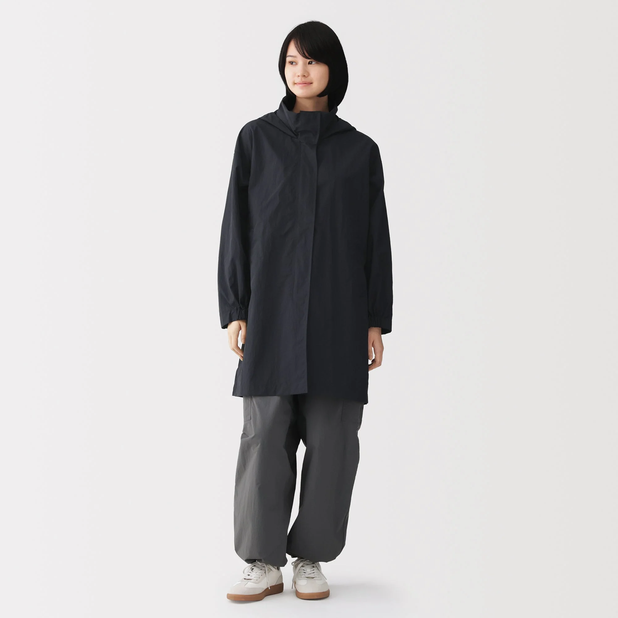 Water Repellent Hooded Long Coat - Image 4