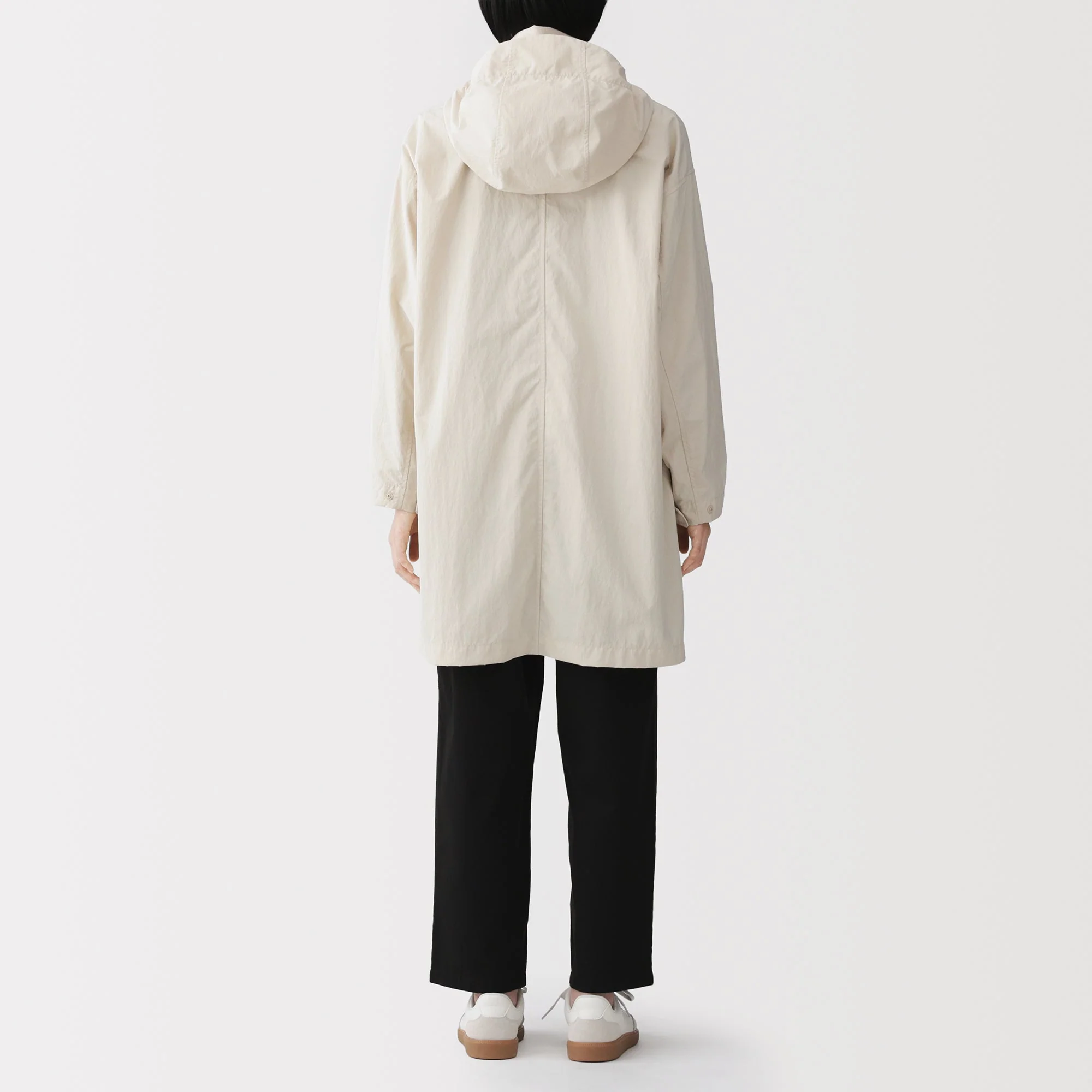 Water Repellent Hooded Long Coat - Image 6